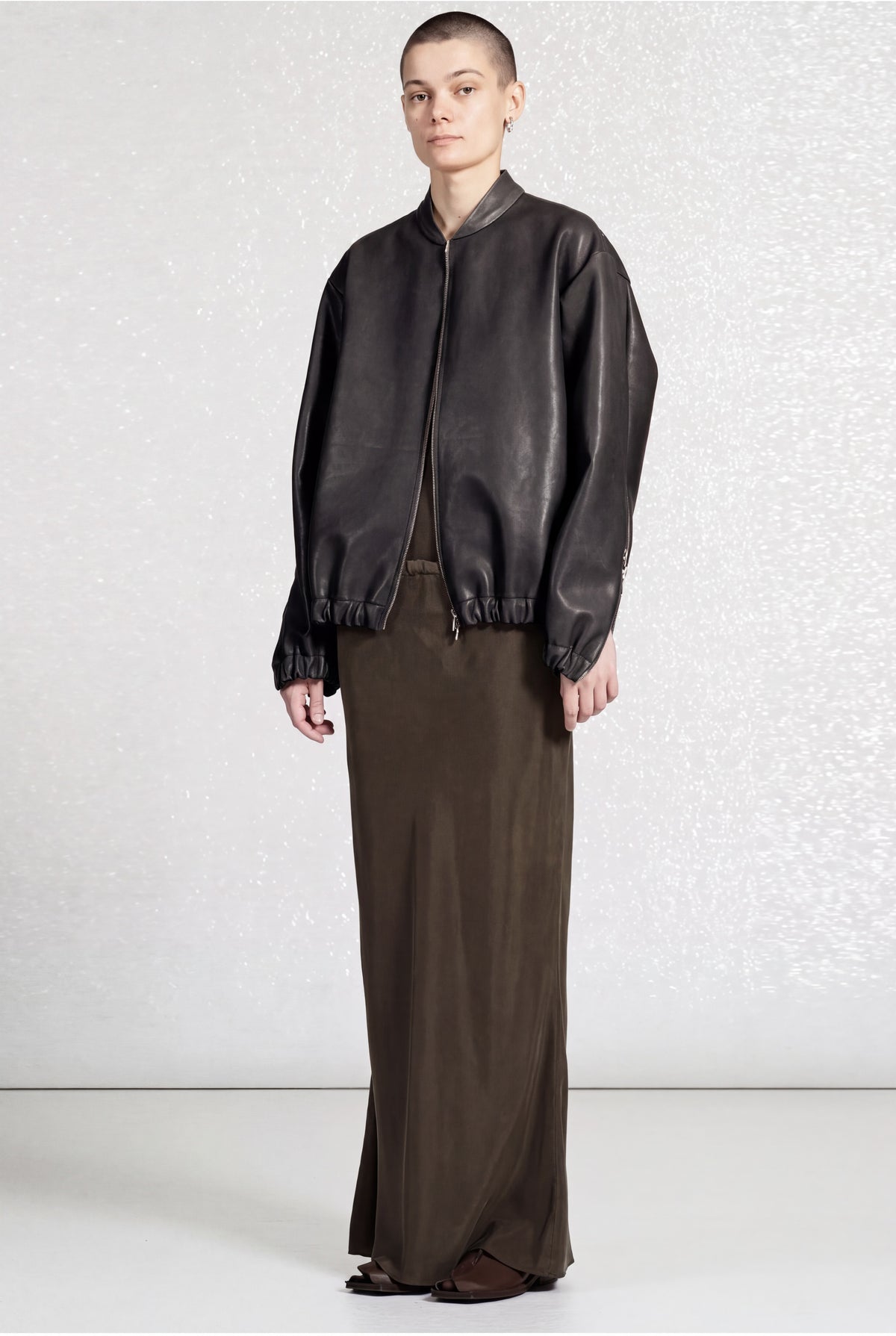 No.306 Black Leather Six Zipper Jacket
