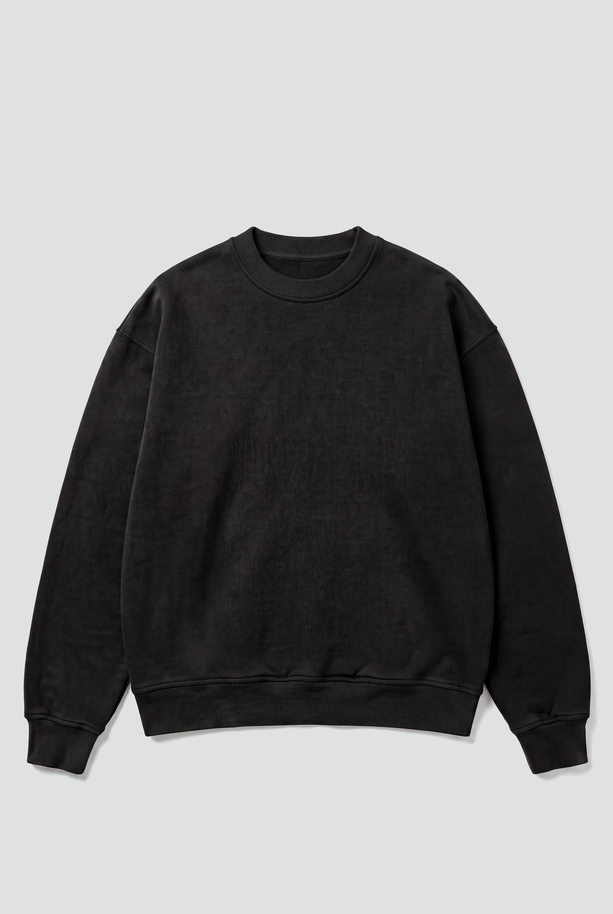 Black Cropped Crewneck