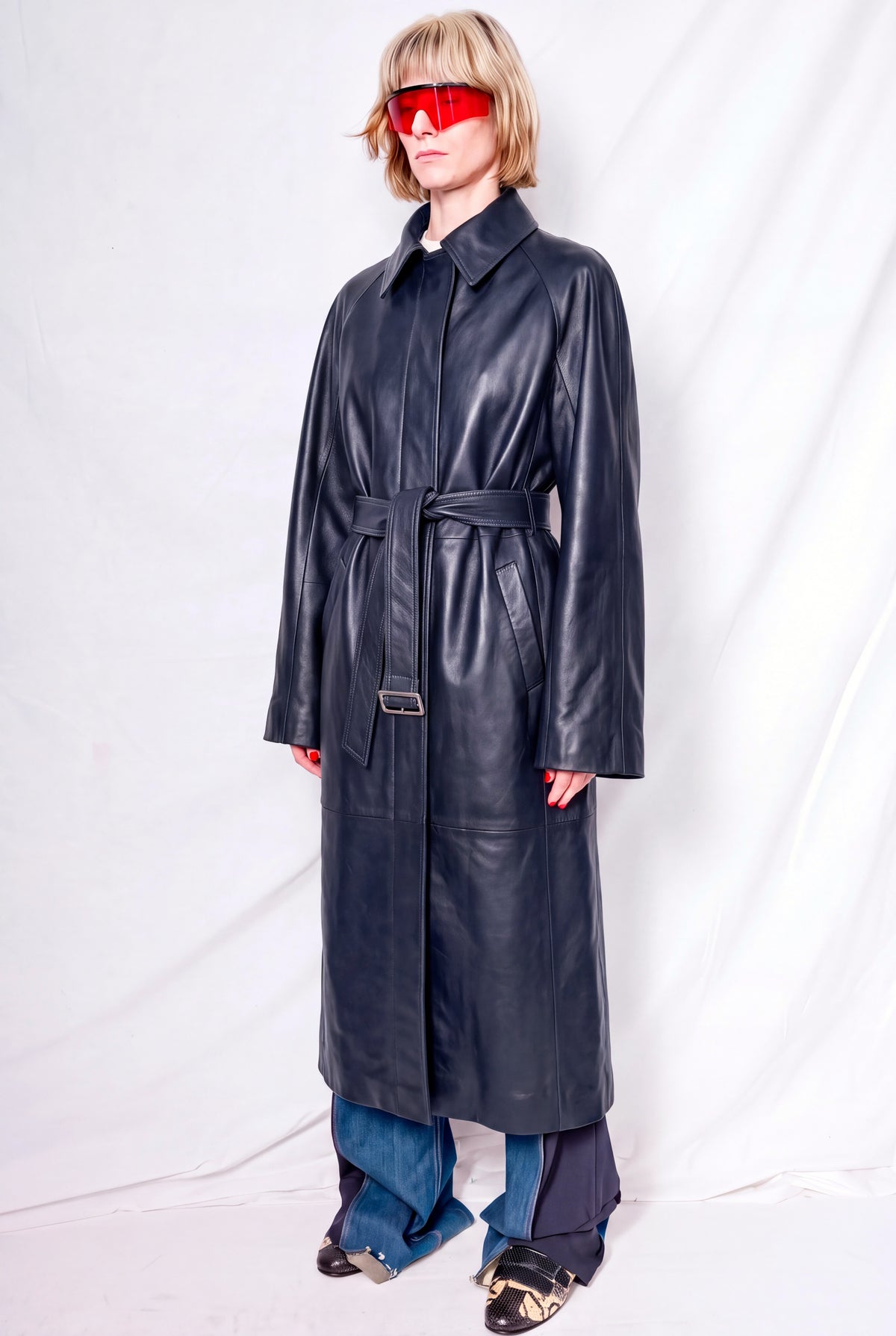 Dark Blue Trench Coat