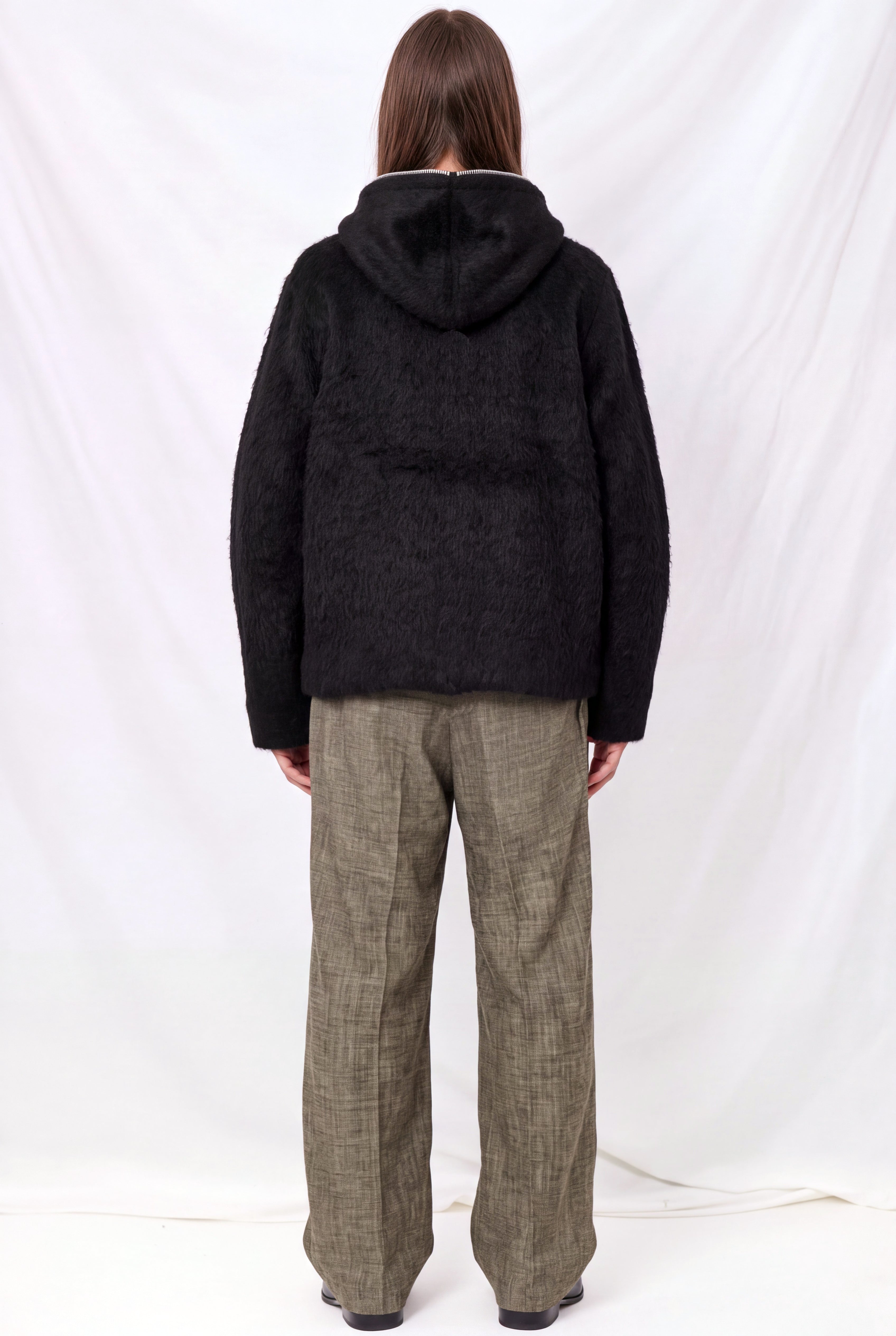 Black Hairy Wool Full Zip Hood - Our Legacy – Assembly New York
