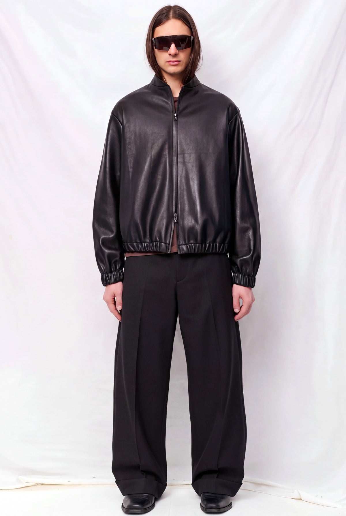 No.306 Black Leather Six Zipper Jacket