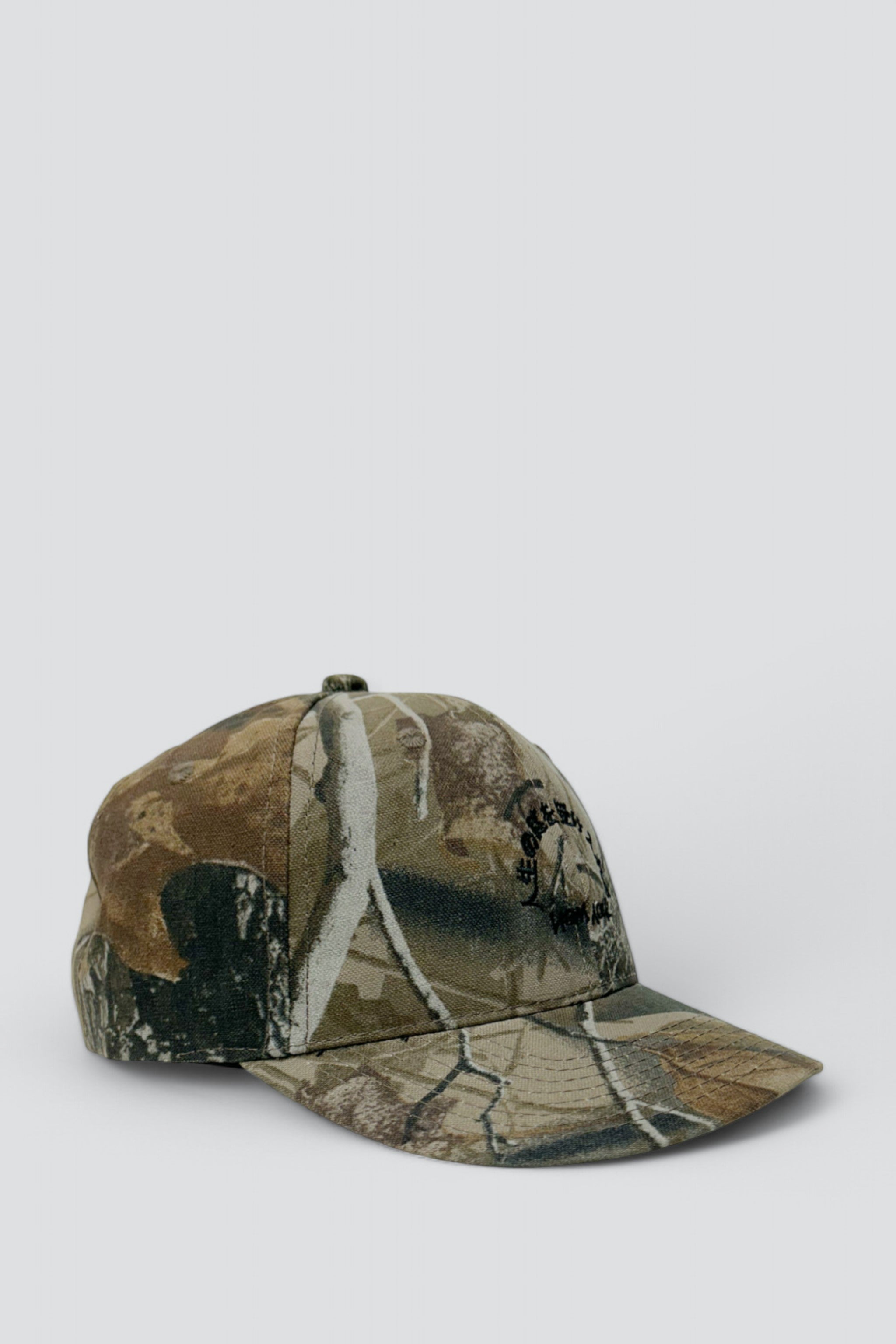 Embrace Mystery Embroidered Hat - Tree Camo/Black