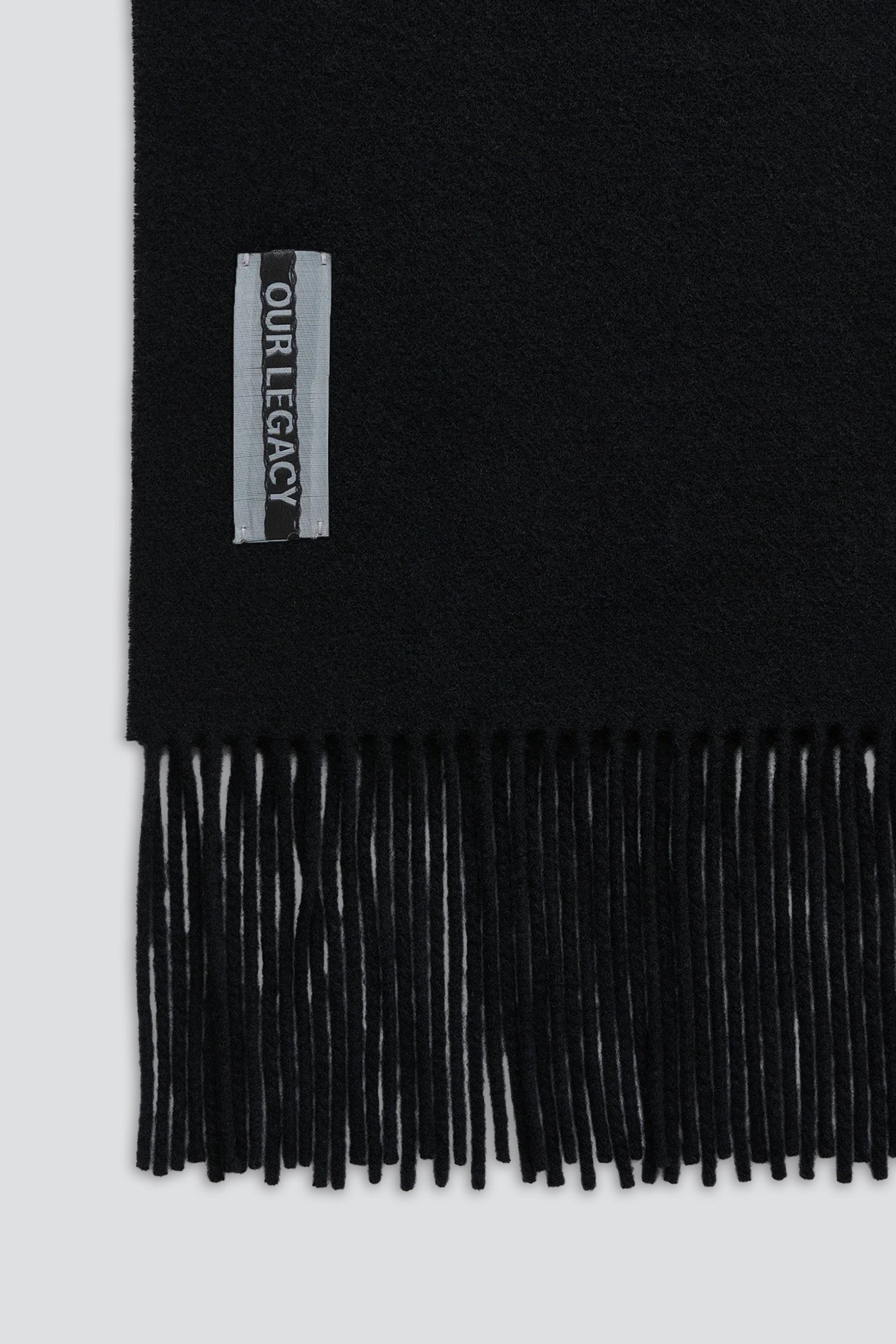 Black Double Wool Estate Scarf
