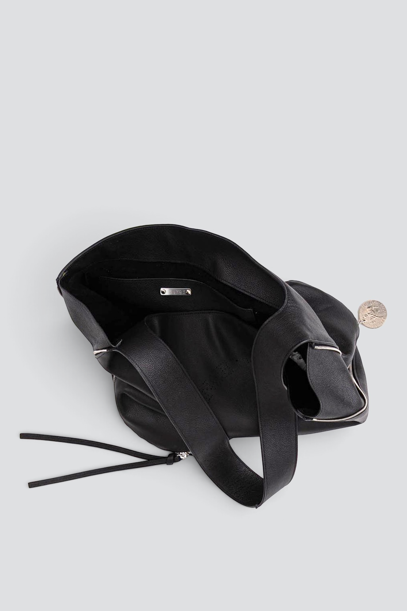Black Perforation Expanding Bag