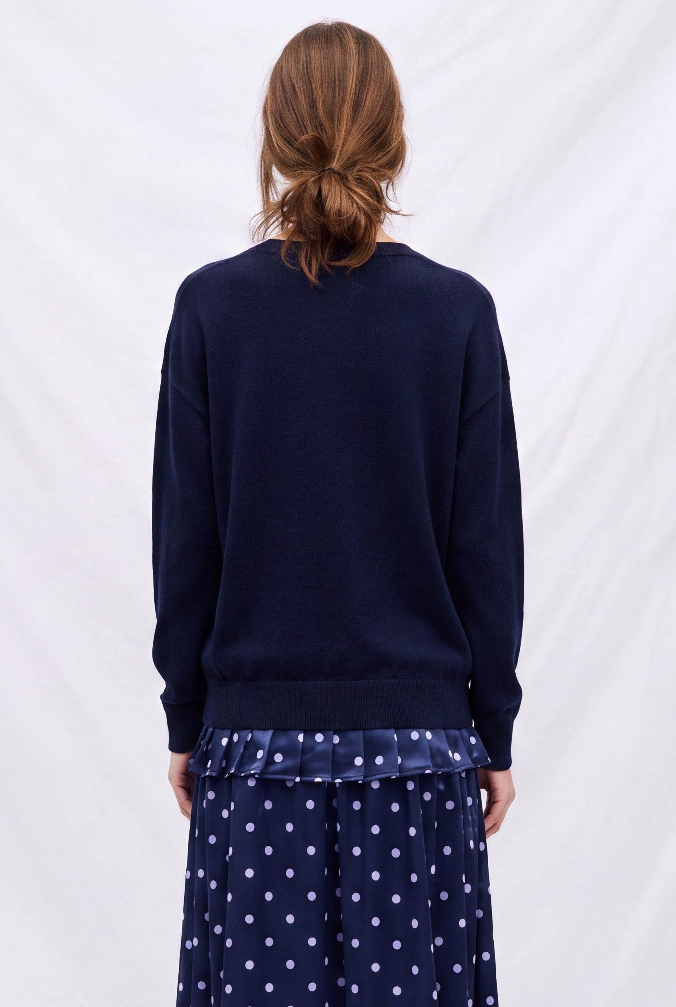 Sea Navy Portia Merino Wool Pullover
