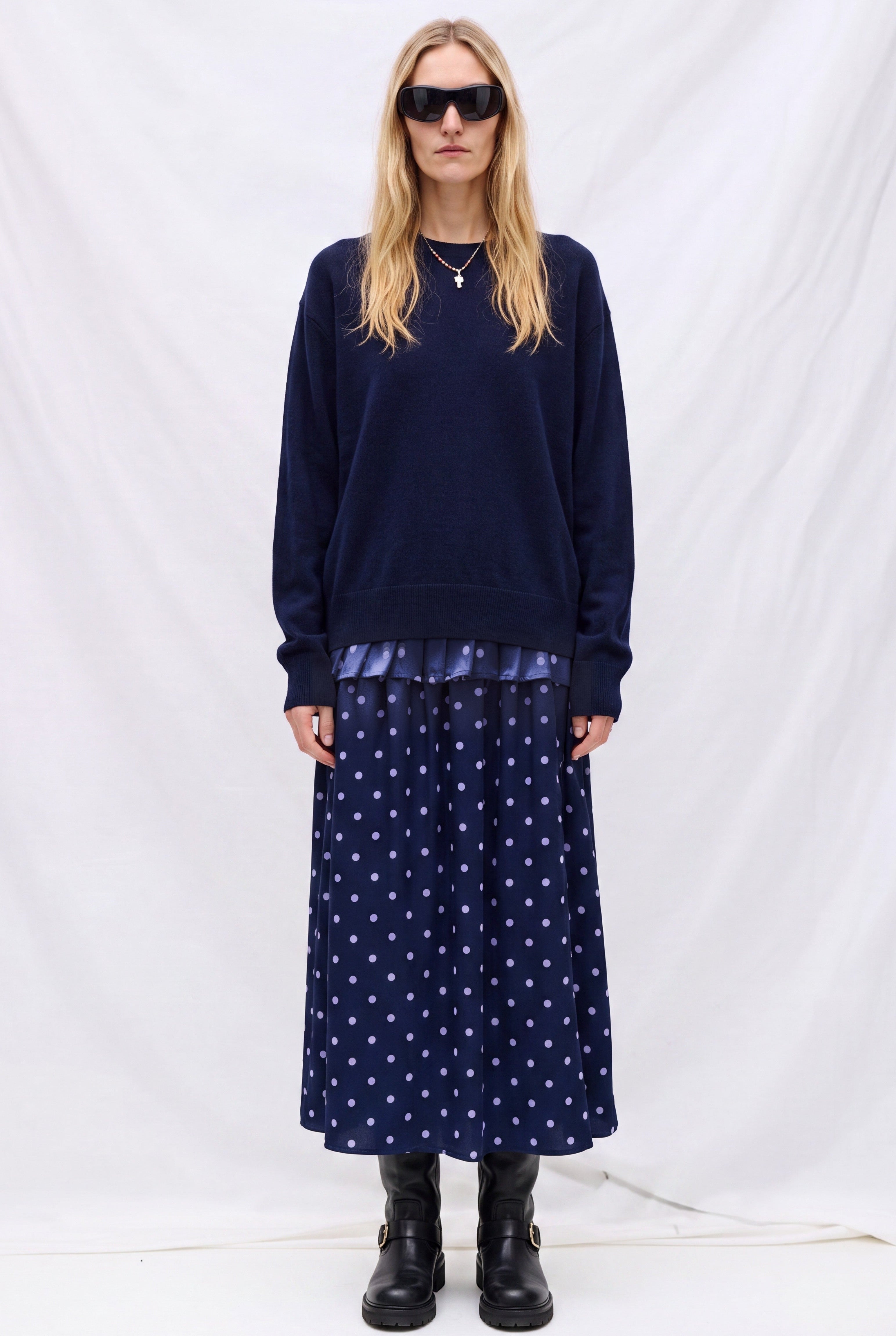 Sea Navy Portia Merino Wool Pullover