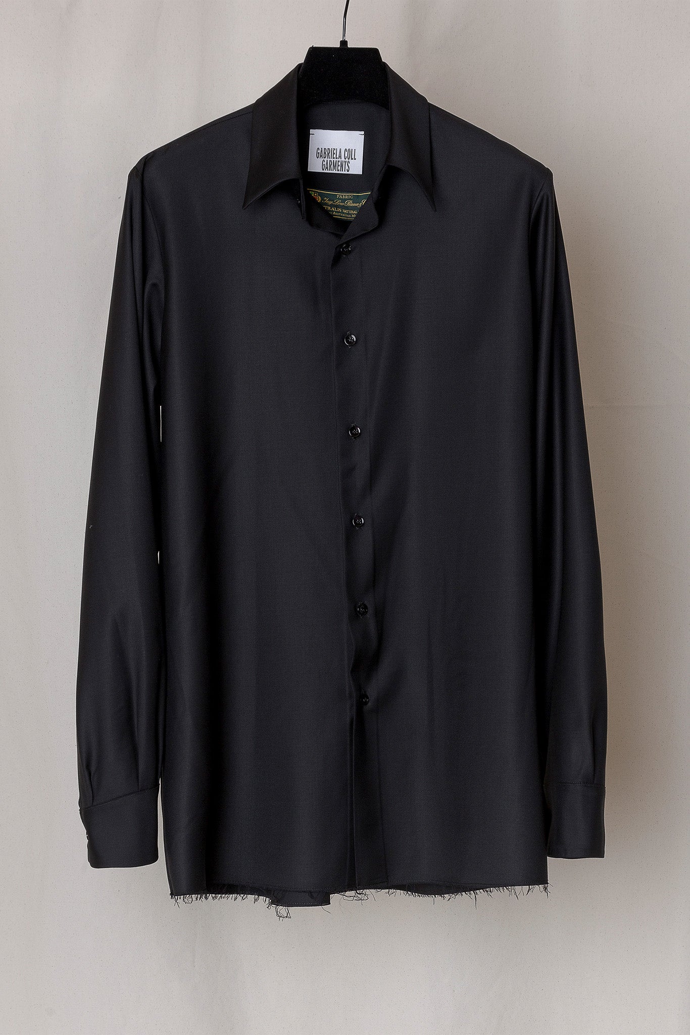 Black Loro Piana Fine Wool No.118 Shirt