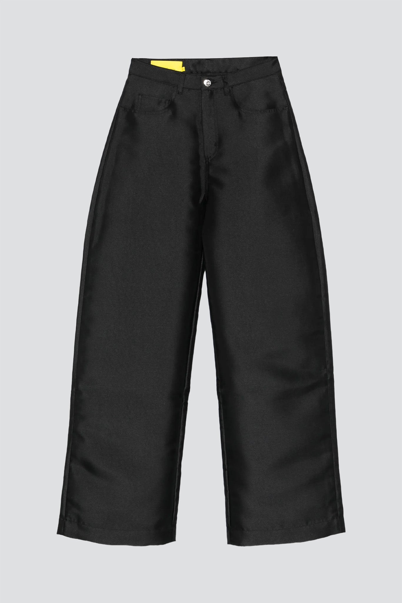 Black Heavy Satin Boyfriend Style Trousers - Marques Almeida