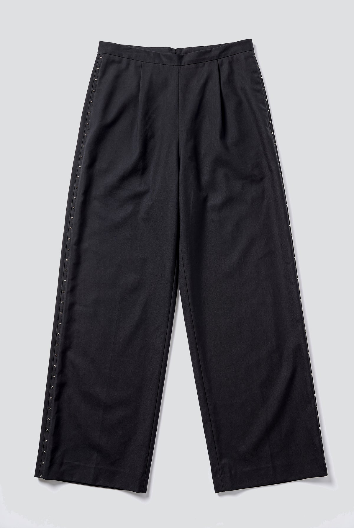 Black Suiting Side Hook Clean Pant