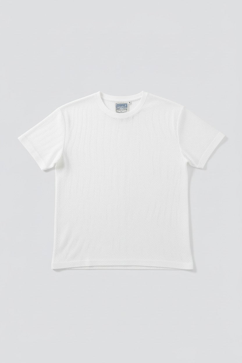 Washed White Highline Mesh Tee