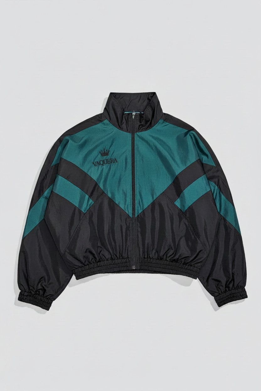Black Green Windbreaker Woven