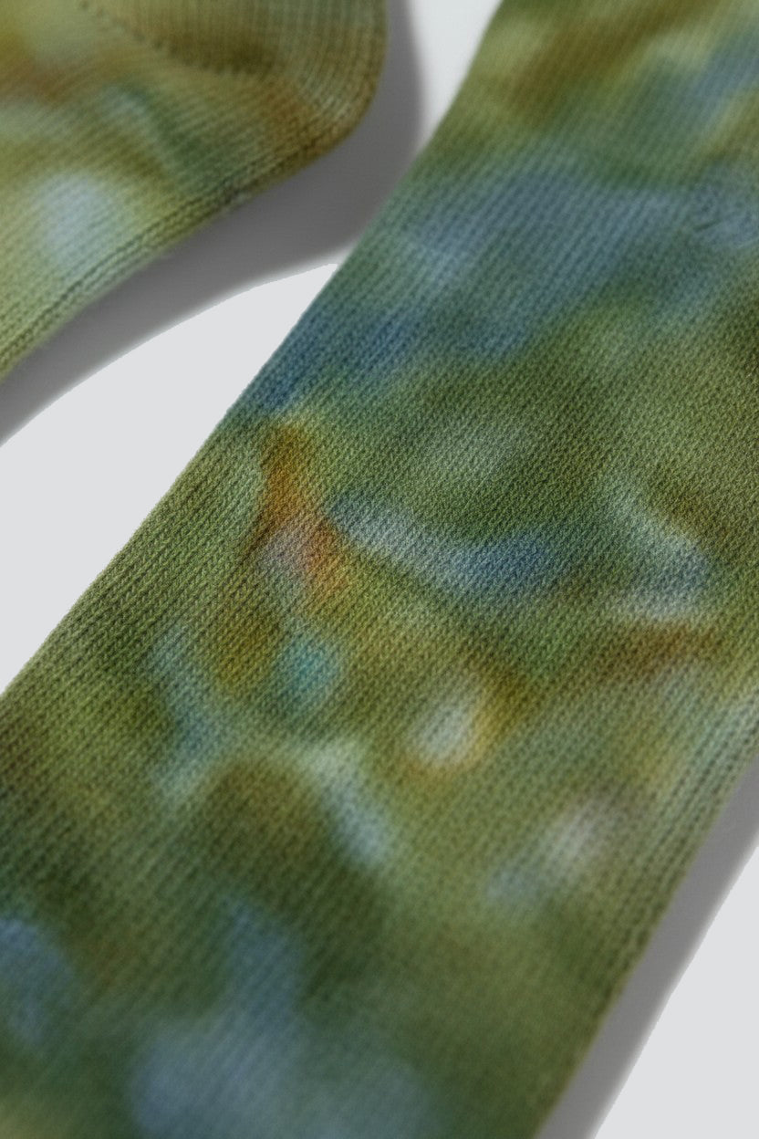 Bamboo Green/Orange Tie Dye Sock