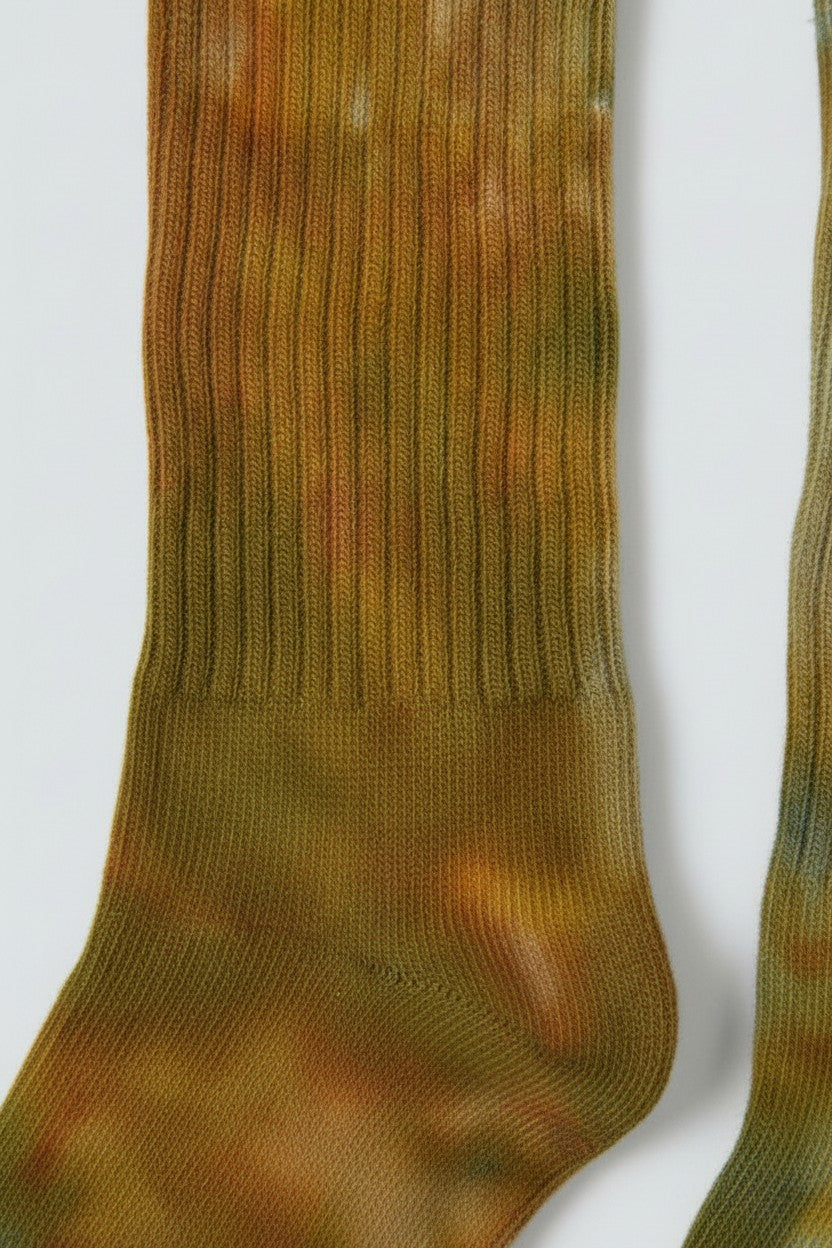 Bamboo Blue/Orange Tie Dye Sock