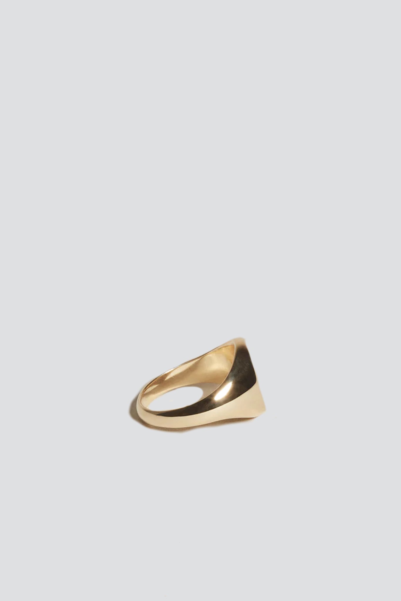 14K Gold Oval Pinky Signet Ring