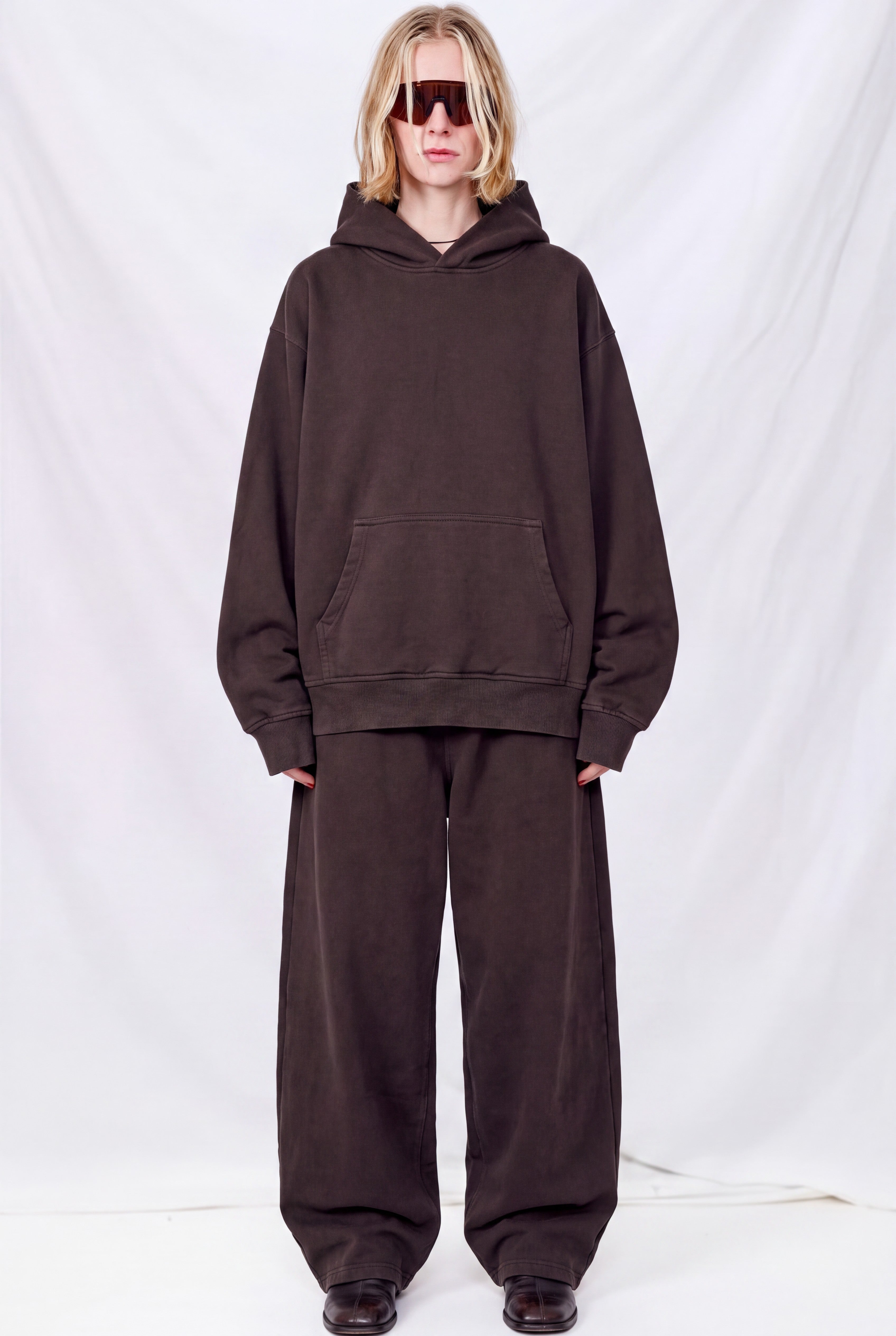 Garment Dyed Brown Hoodie