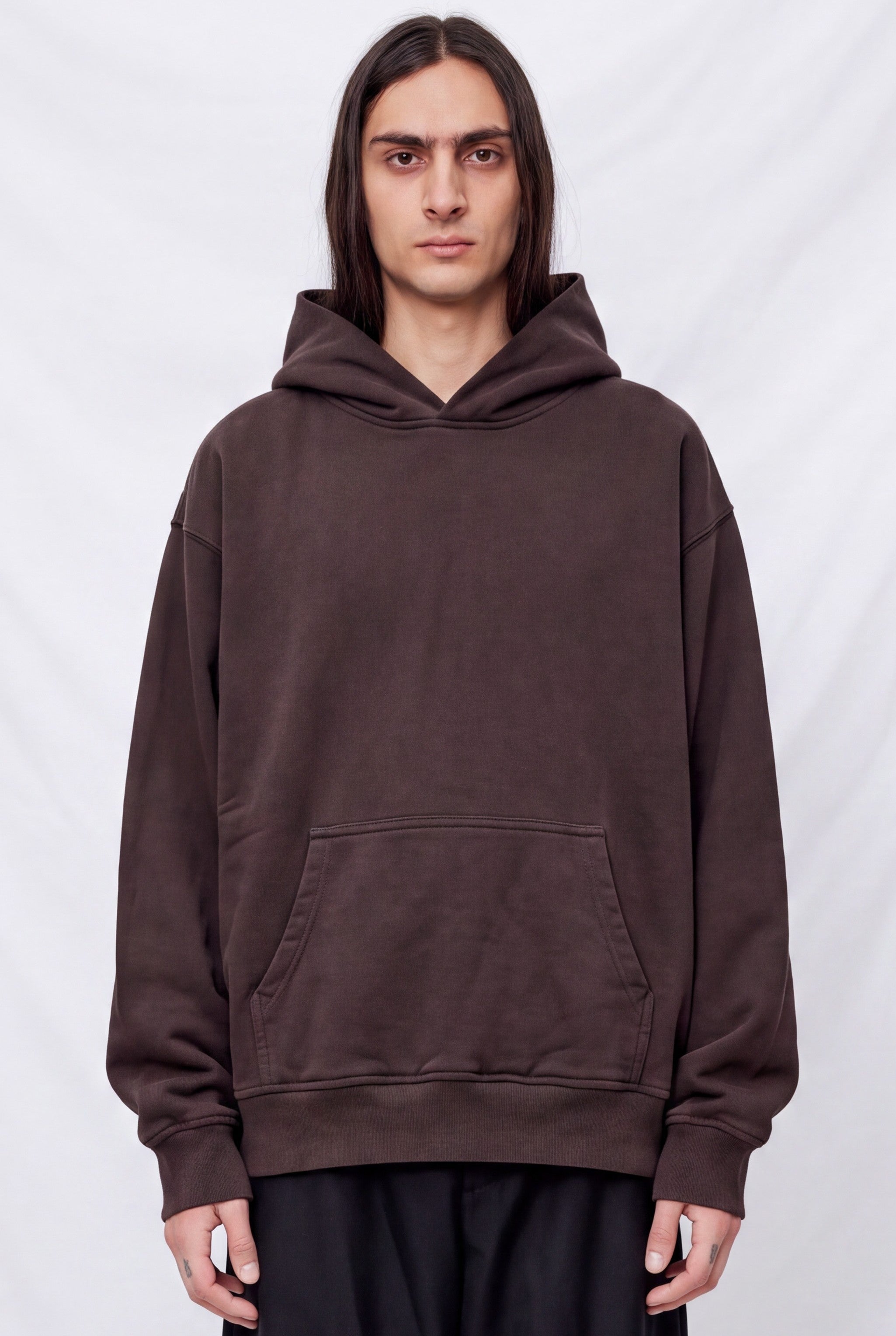 Garment Dyed Brown Hoodie