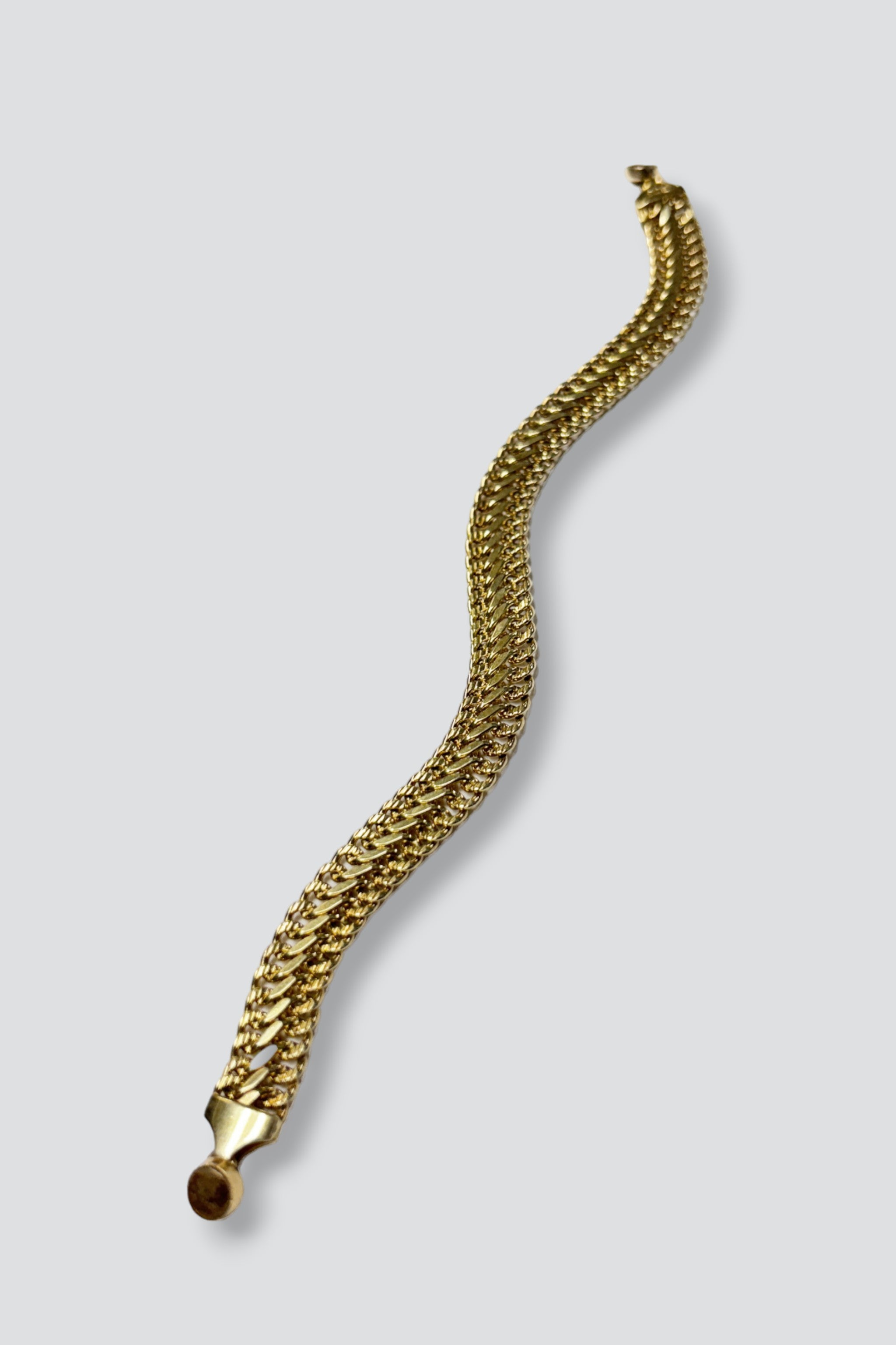 14K Gold Vermeil Wide Chain Bracelet