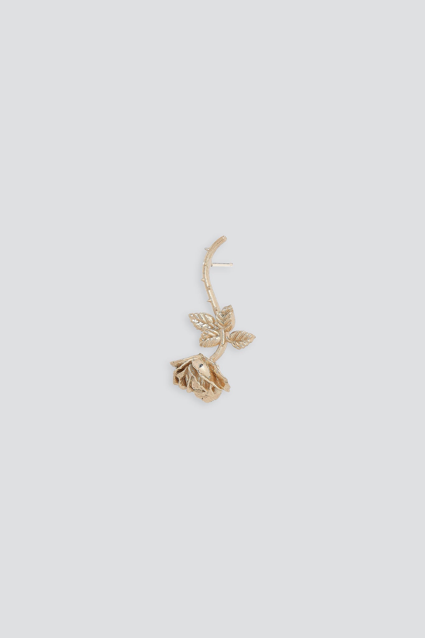 Gold Dangling Rose Stud