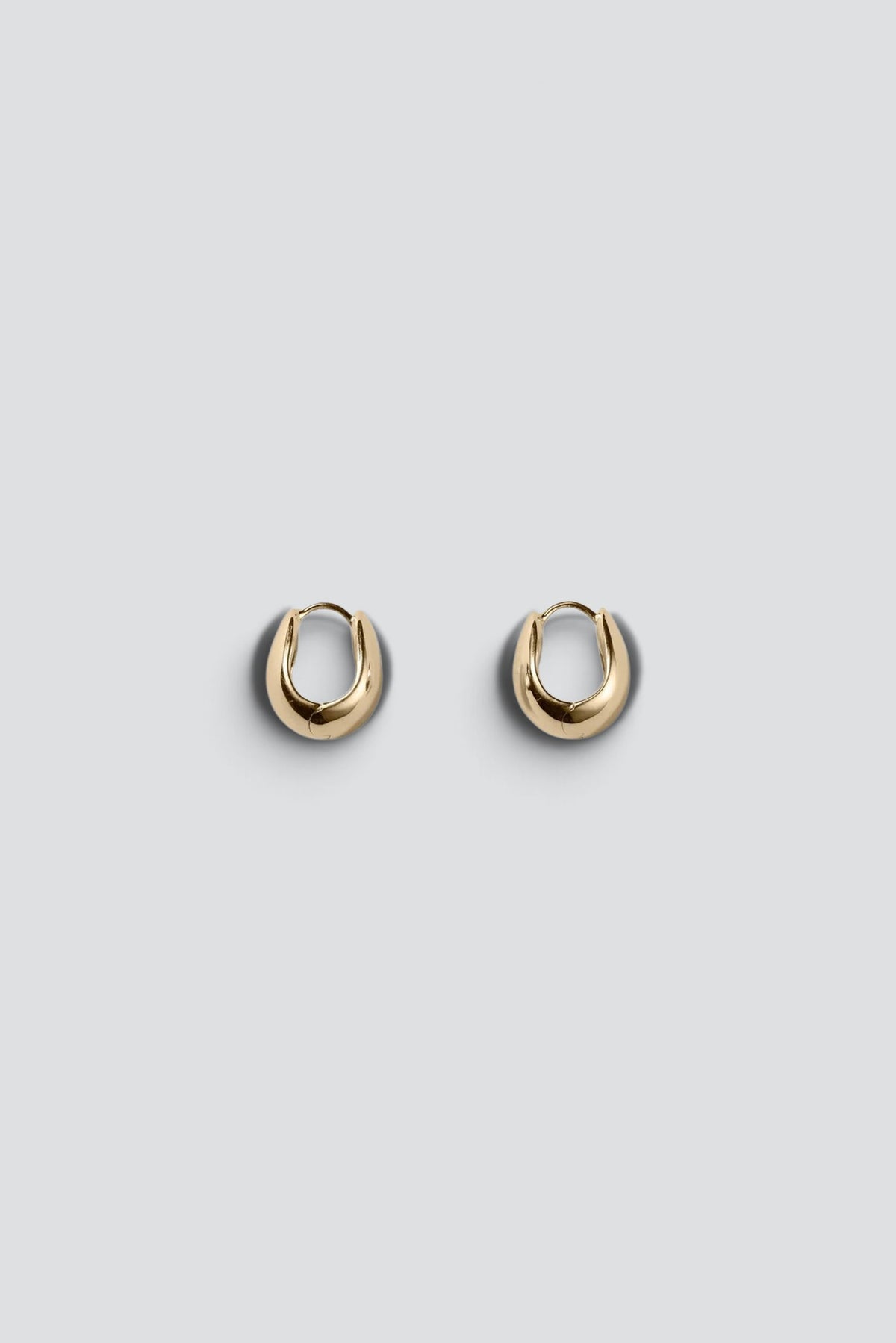 Gold Plated Sterling Silver Petite Gentle Slope Hoops