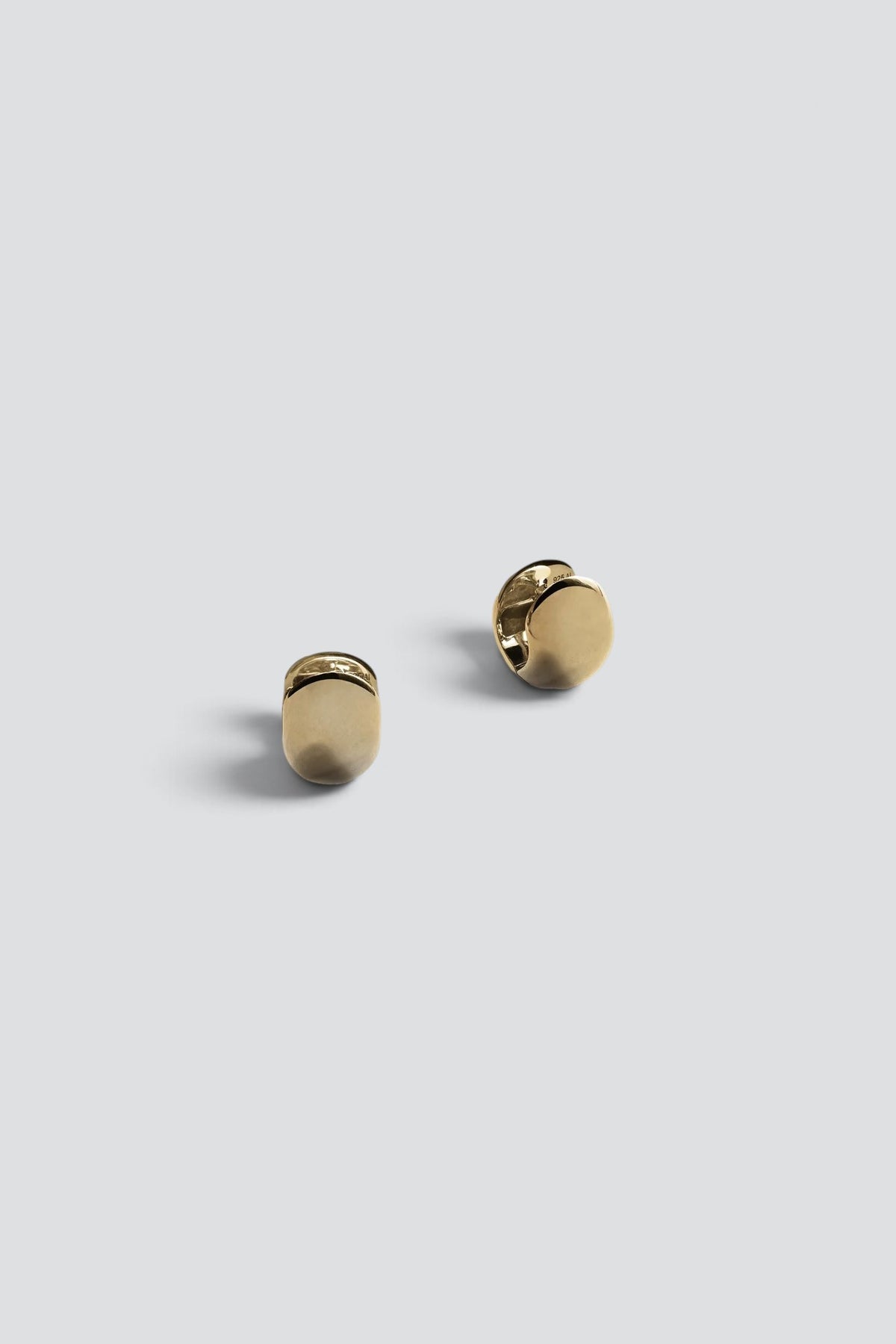 Gold Plated Sterling Silver Small Cigar Band Hoops