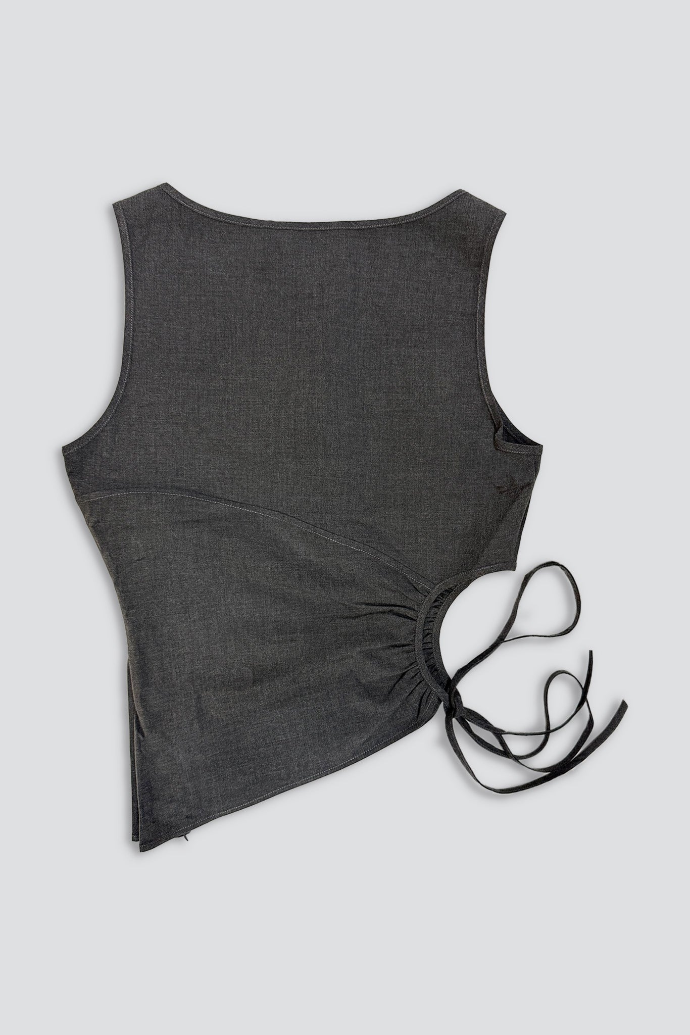 Grey Double Faced TR Circled Top