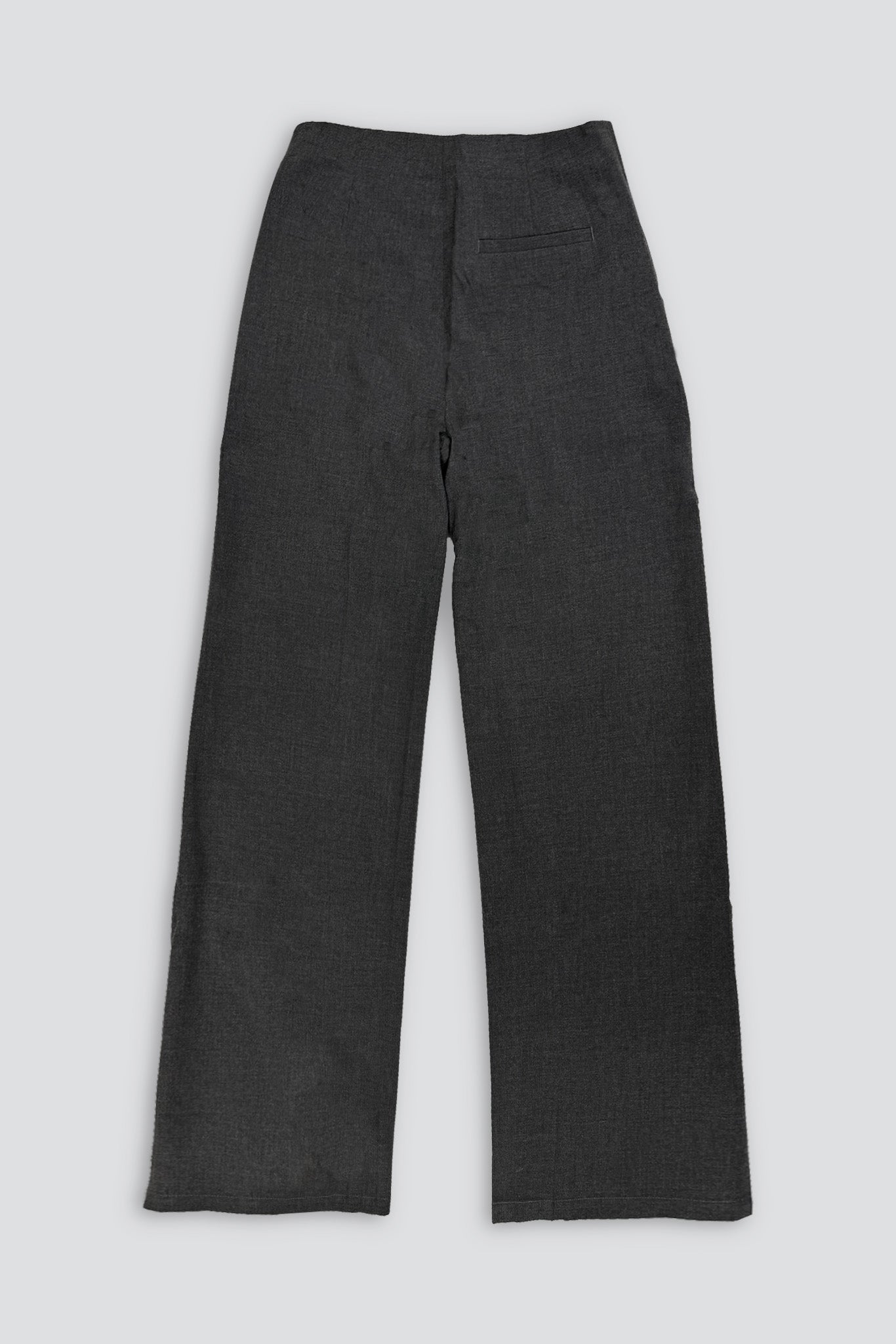 Grey Double TR Wide-Leg Pants