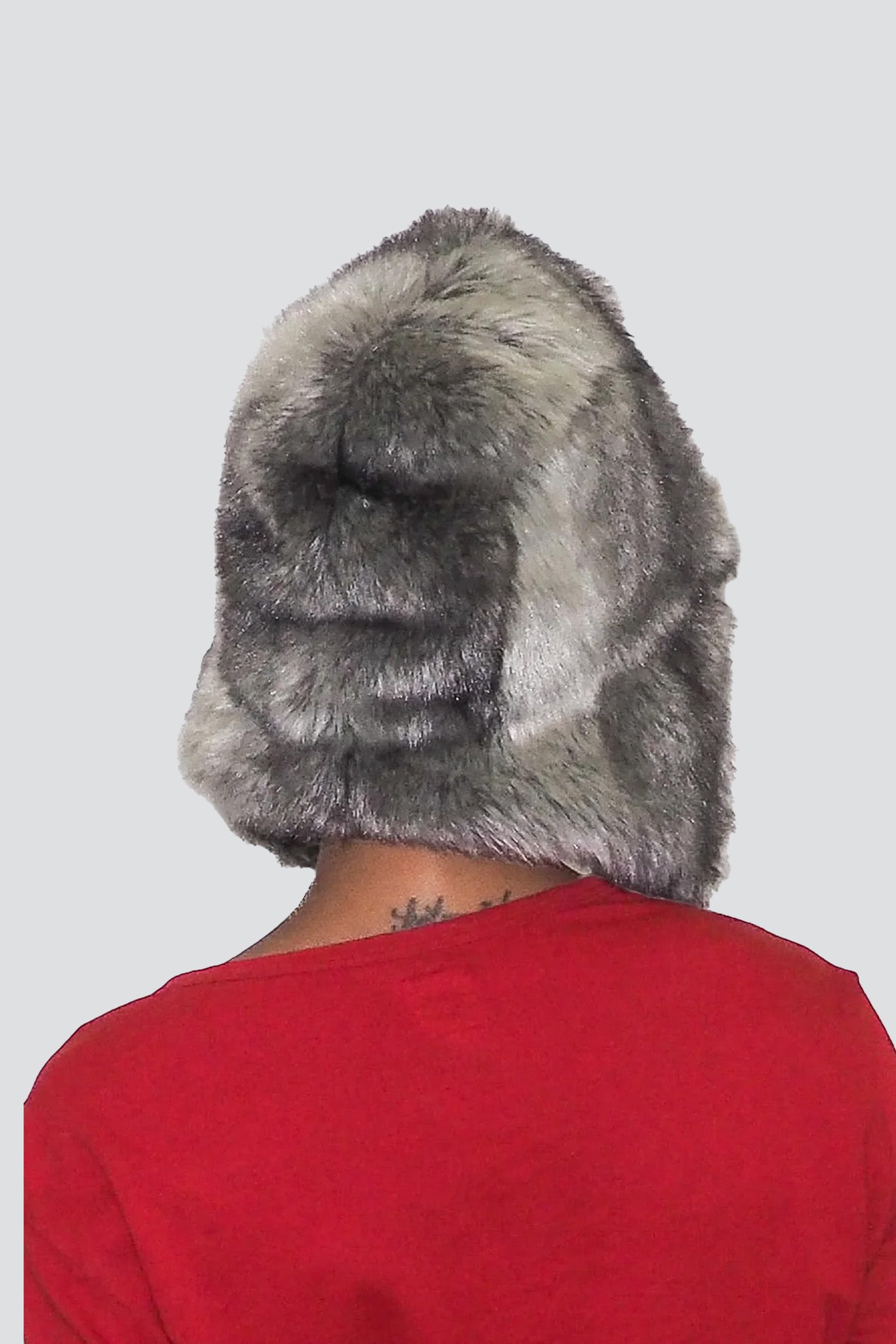 Grey Faux Chinchilla Ice Hat