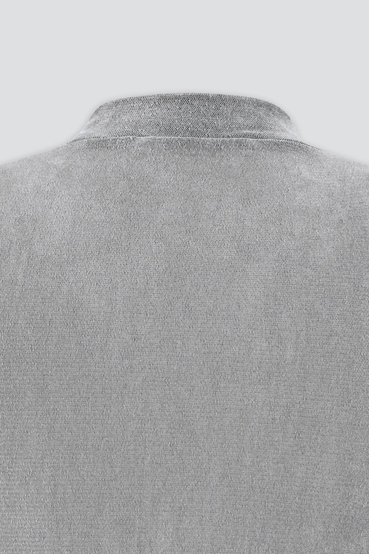 Grey Mock Neck Top