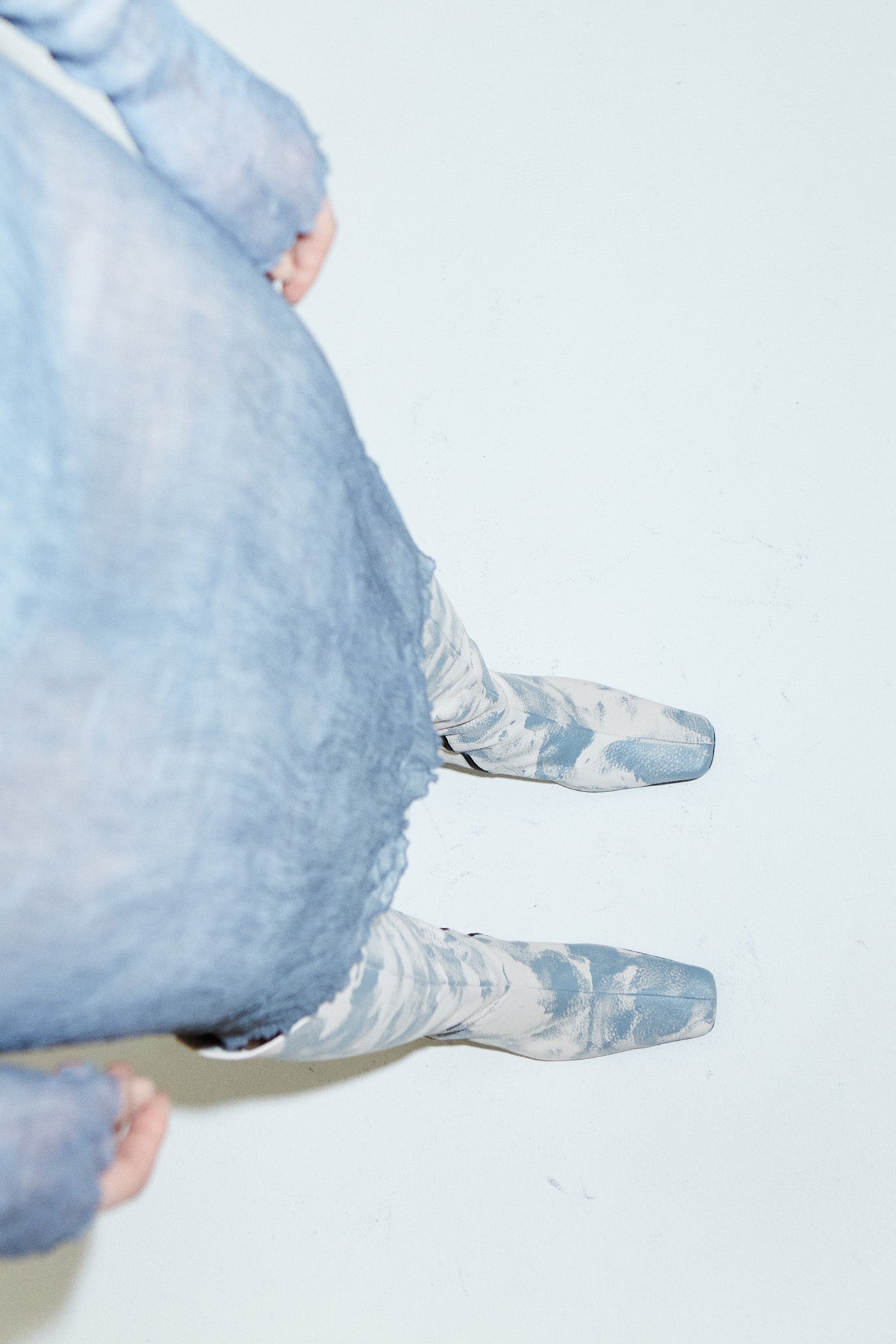 Grey Paint Cuadrado High Boot