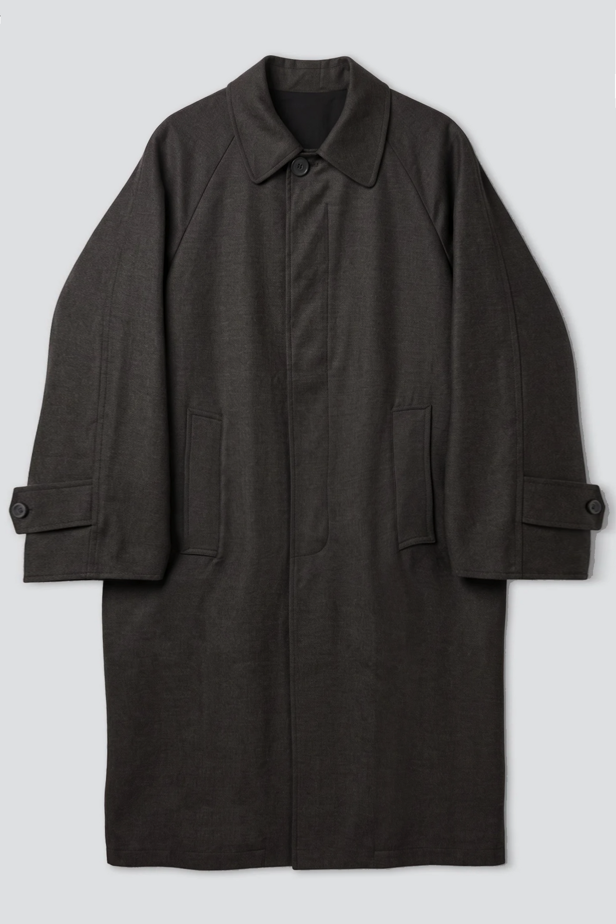 Grey/Black Oversized Double Sided Trench Coat