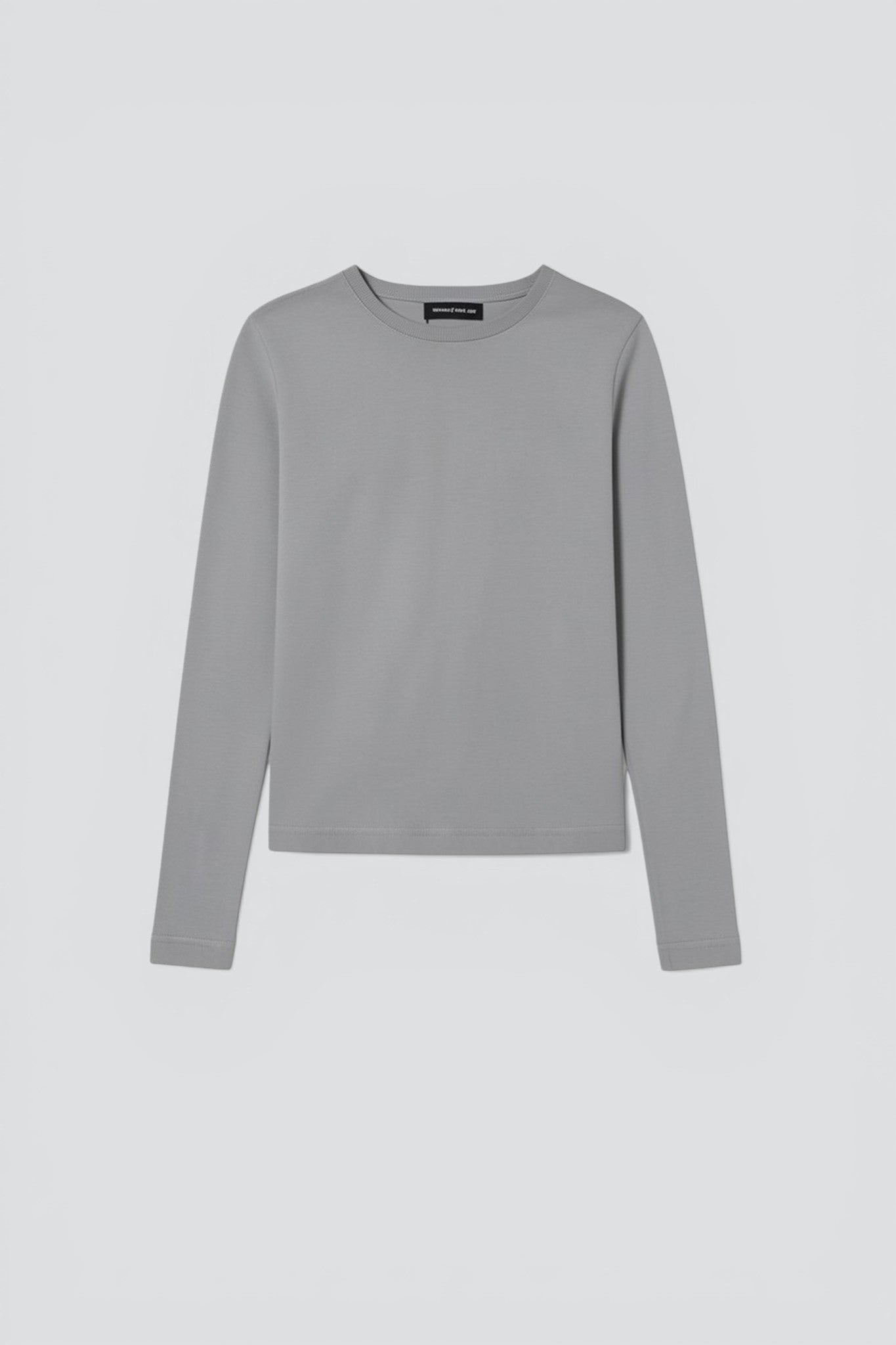 Heather Grey Silk Cashmere Long Sleeve Top