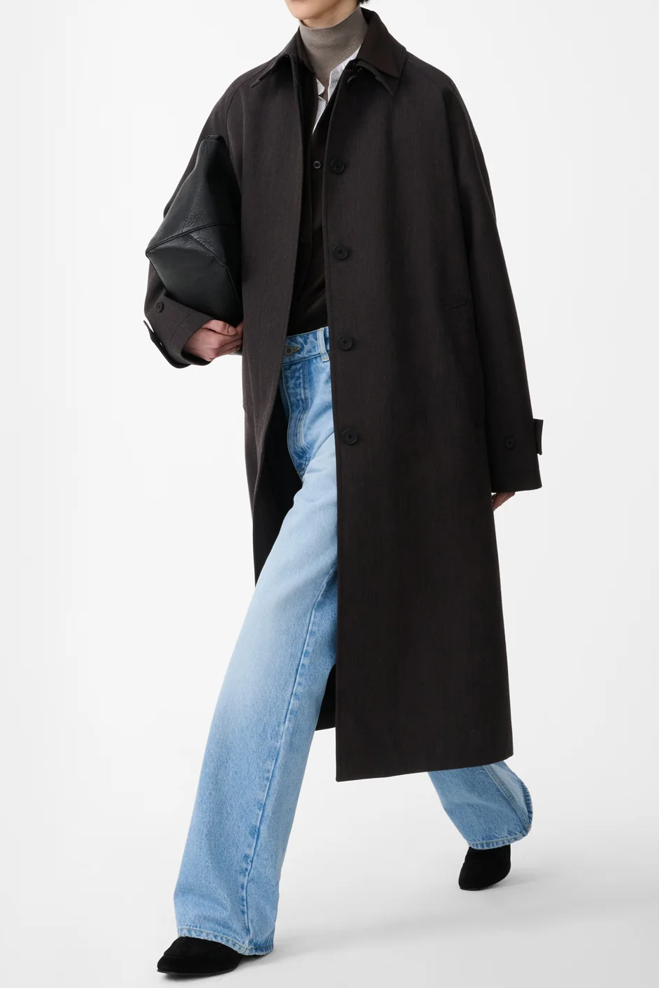 Brown Marl Holin Trench Coat