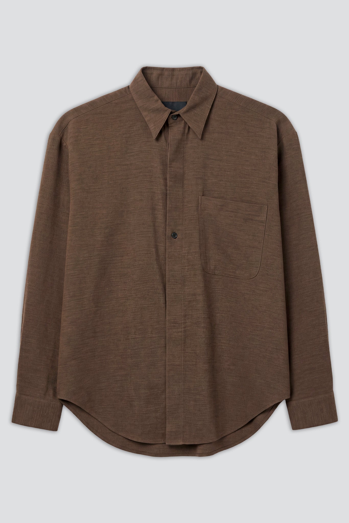 Heather Brown Rayon Easy Shirt