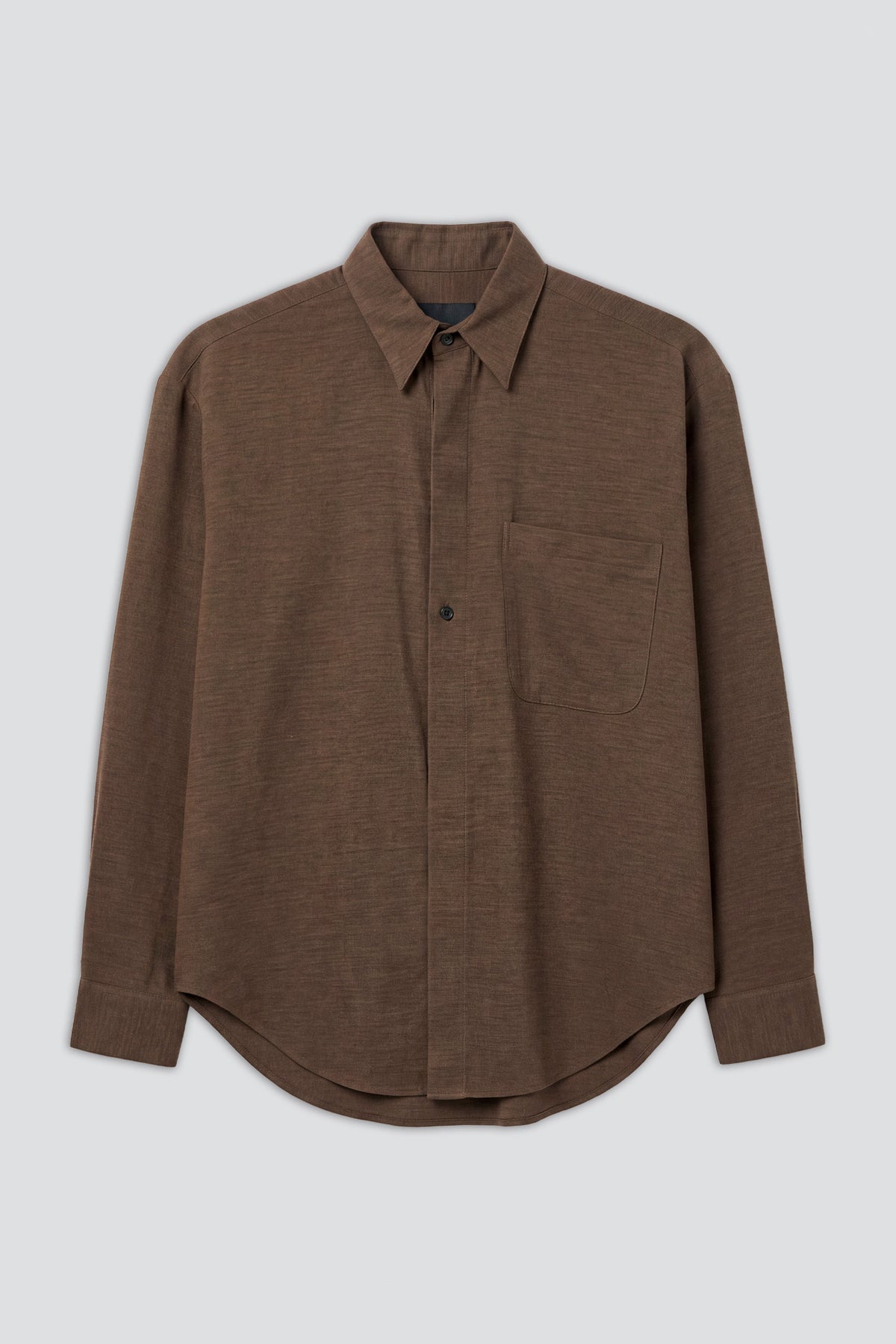 Heather Brown Rayon Easy Shirt