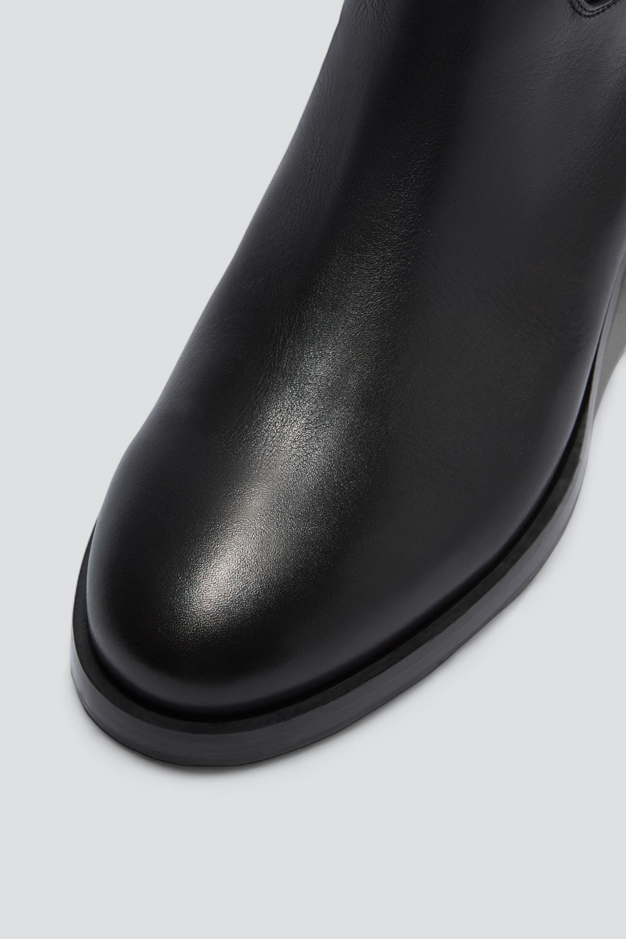 Black Hector Calf Leather Boot