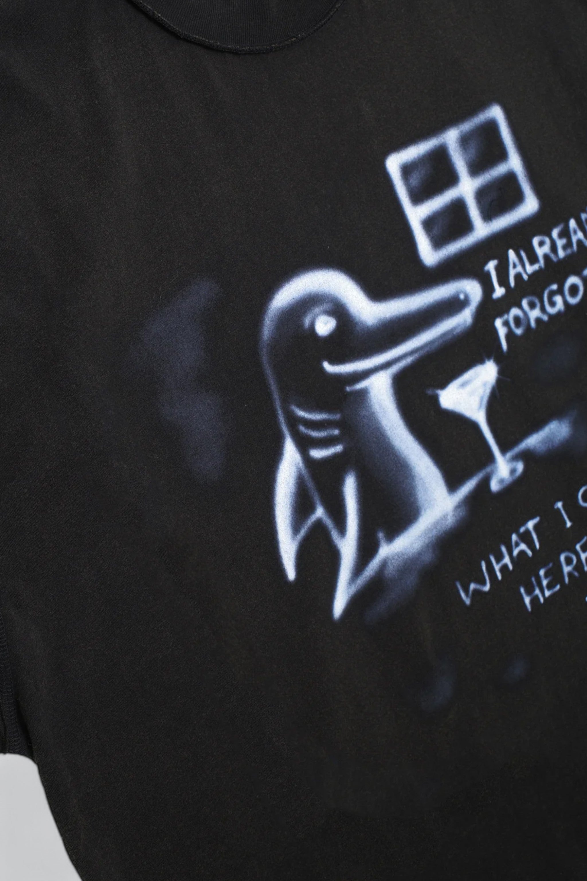 Vintage Black Already Forgot Reversible Tee