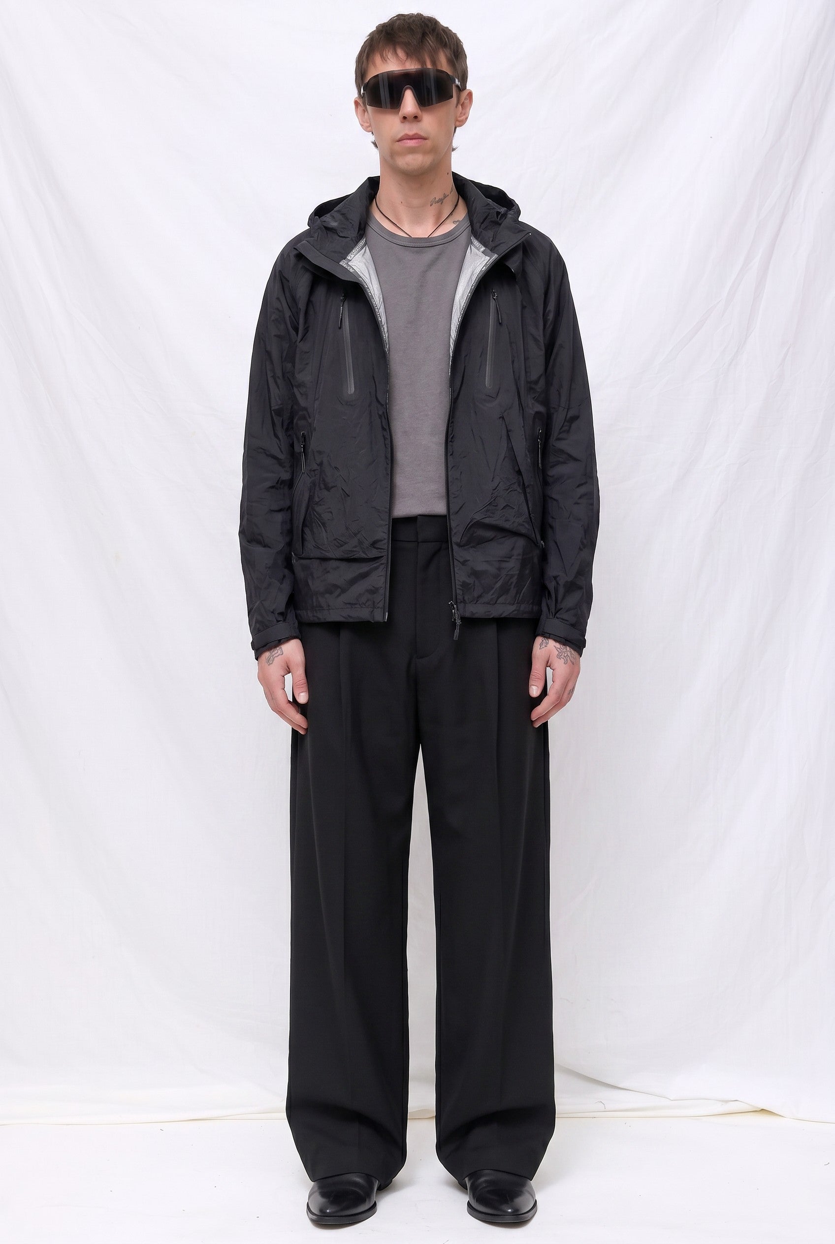 Black Wrinkled 3 Layer Shell