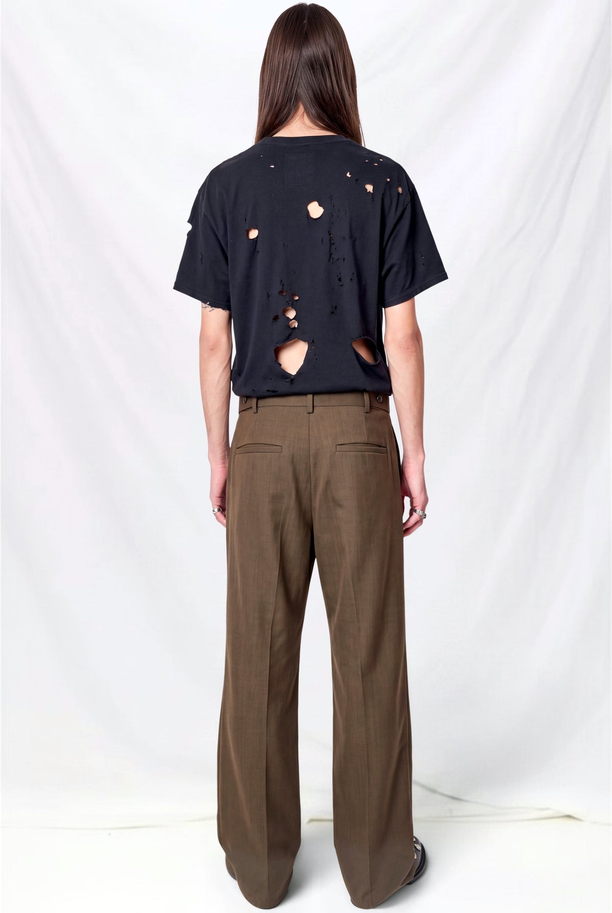 Brown Melange Suiting Rare Trouser