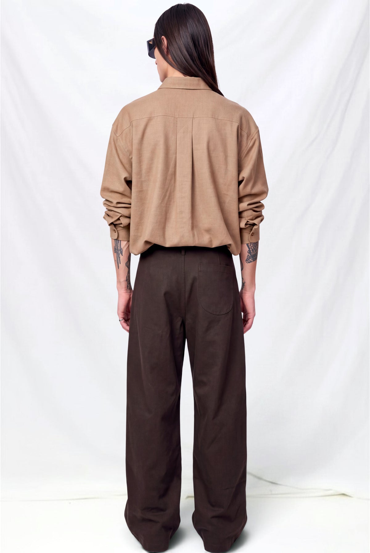 Dark Brown Twill Full Pant