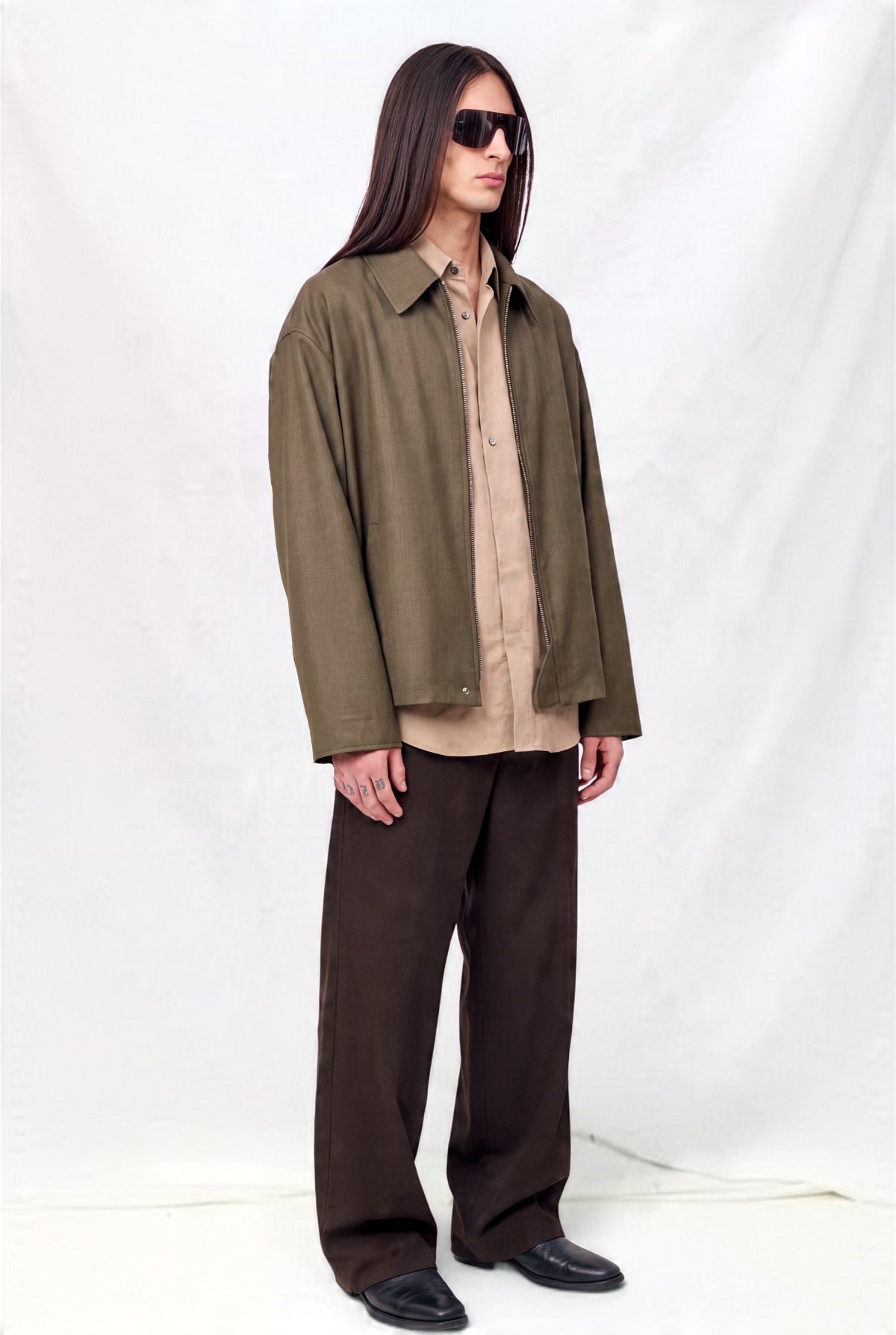 Dark Brown Twill Full Pant