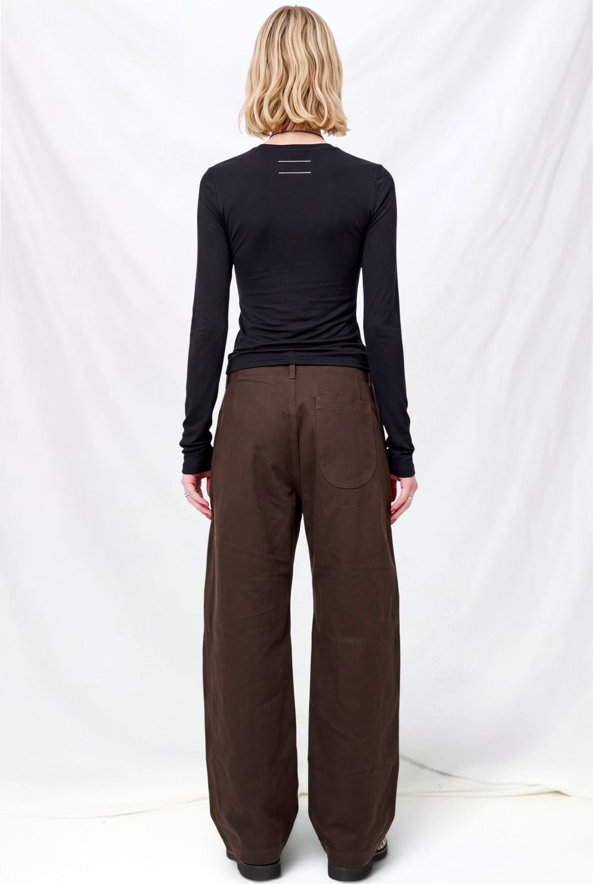 Dark Brown Twill Full Pant