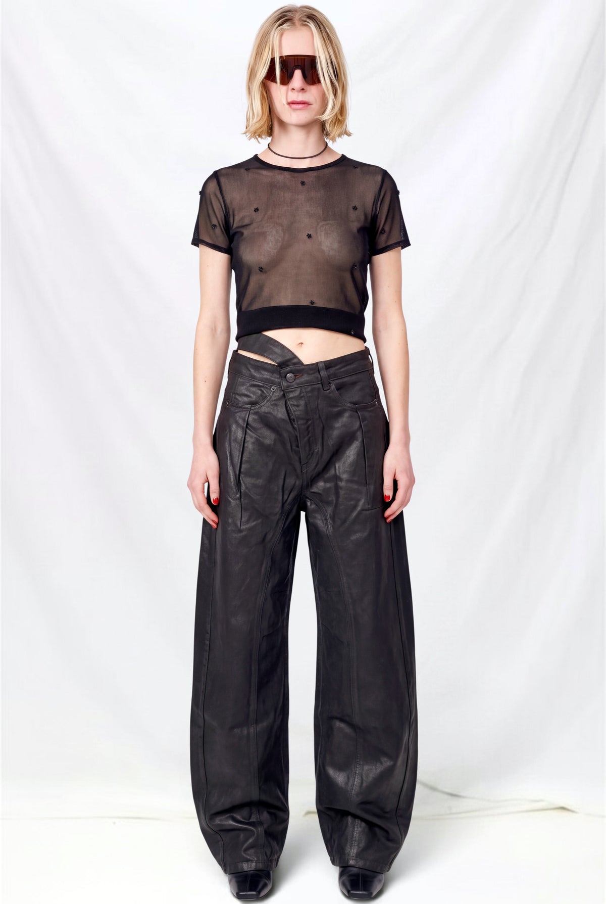 Brown Overdye Glazed Baggy Jean