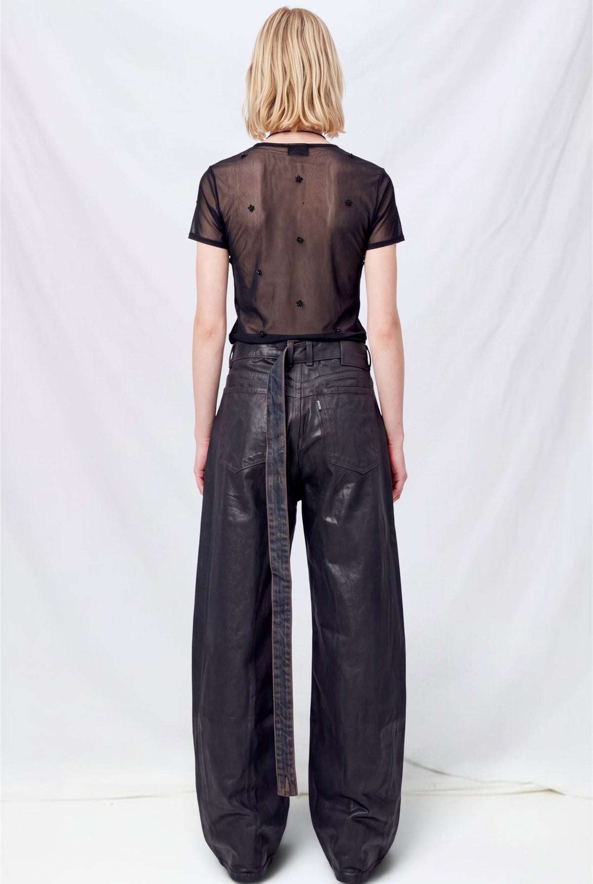 Brown Overdye Glazed Baggy Jean