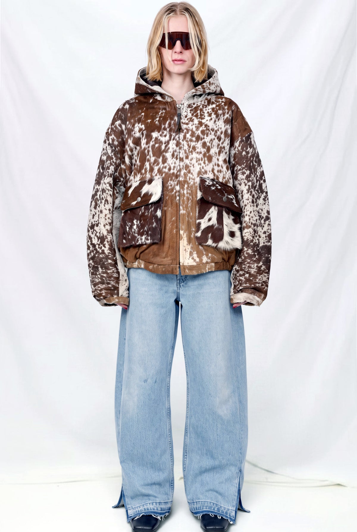 Brown Cowhide Drover Hoodie