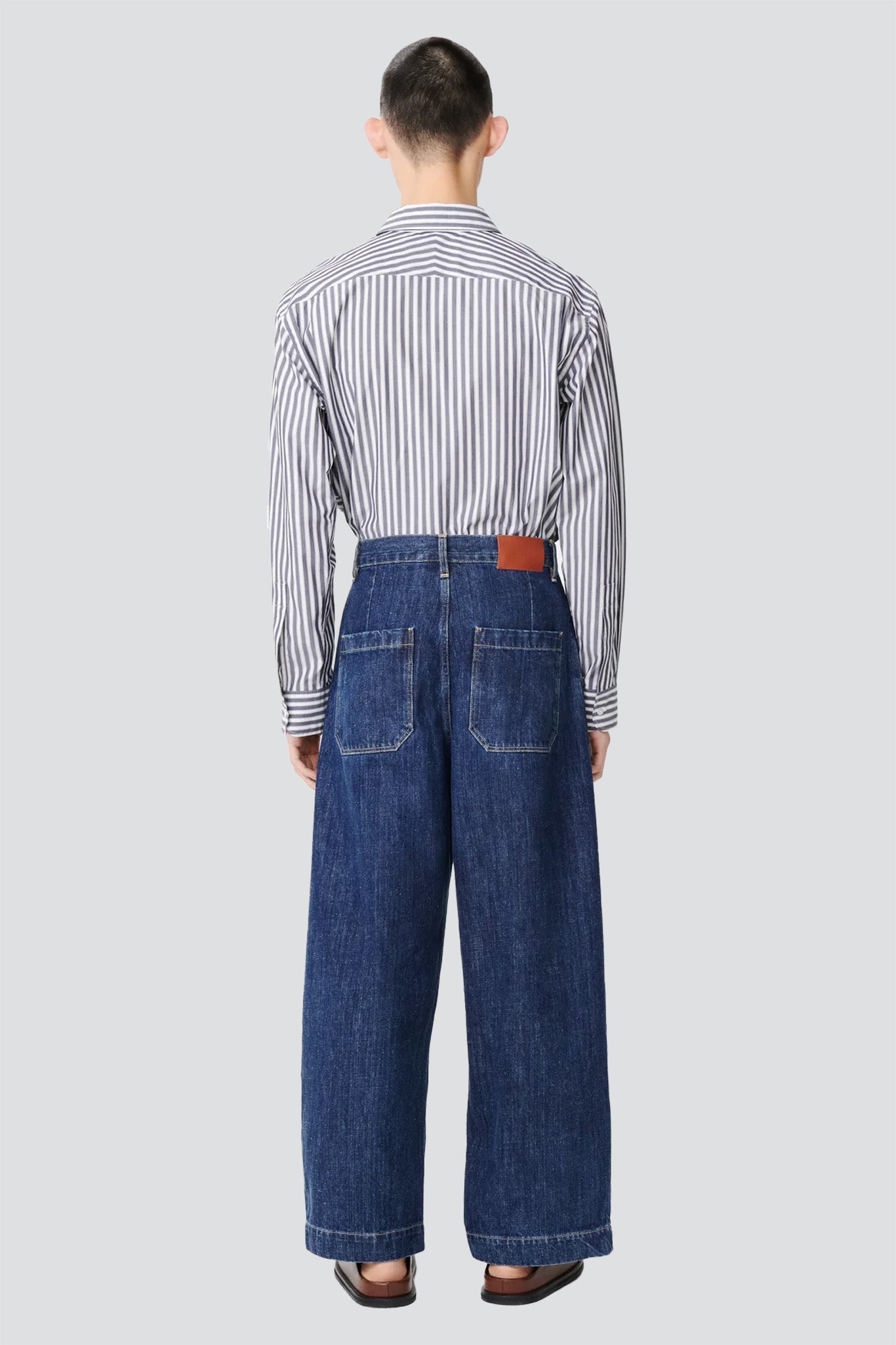 Indigo Single Pleat Pant