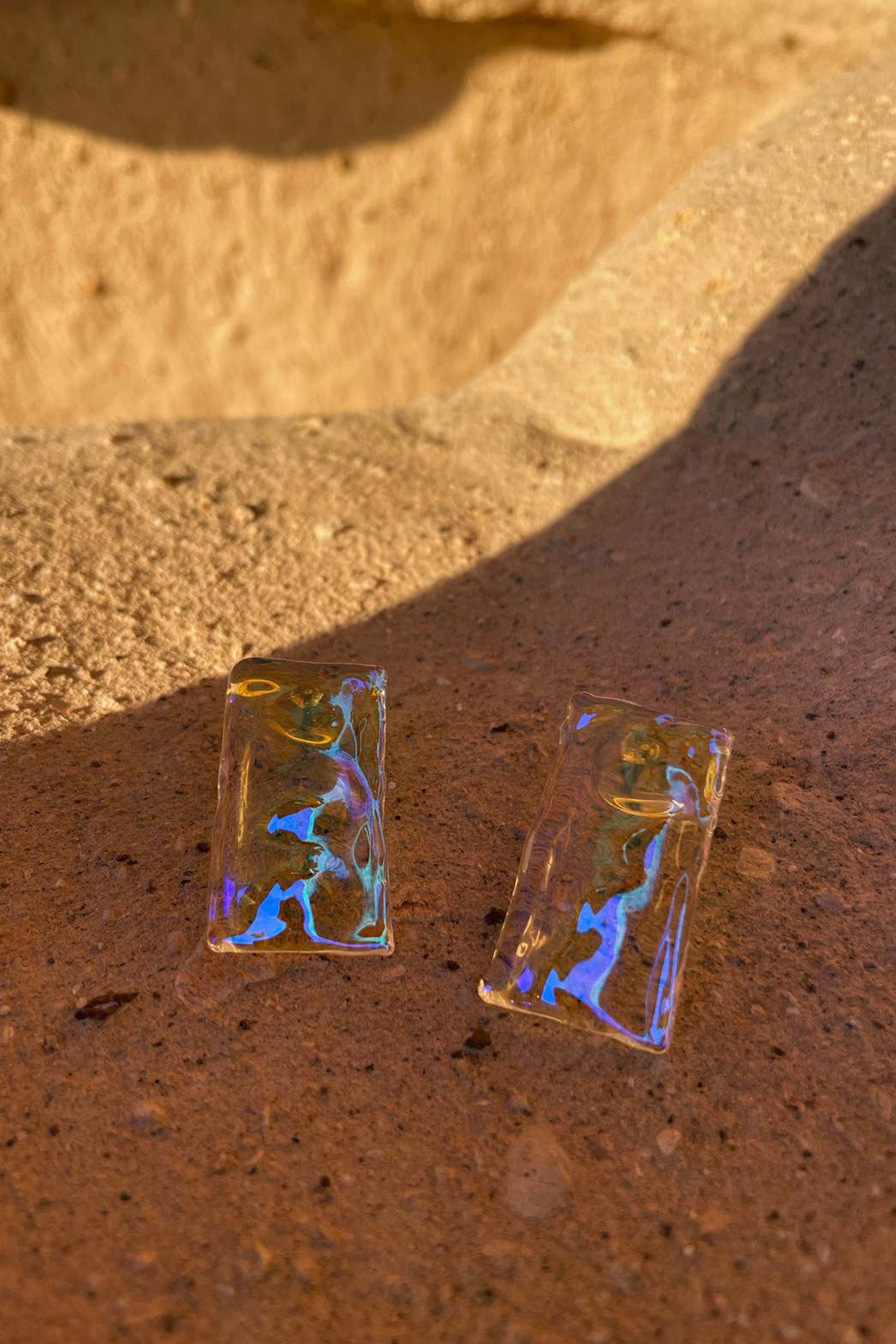 Iridescent Glass River Enigma Earrings
