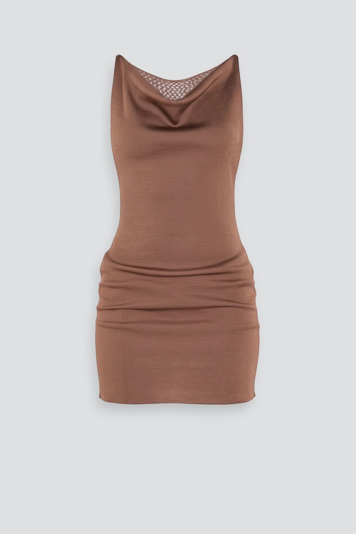 Chocolate Barecowl Dress