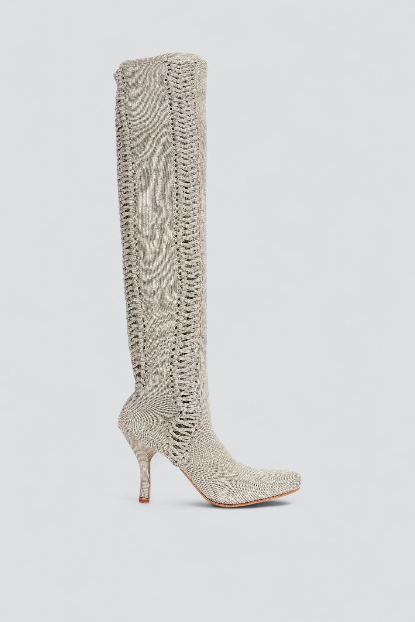 Silver Stitch Side Boots