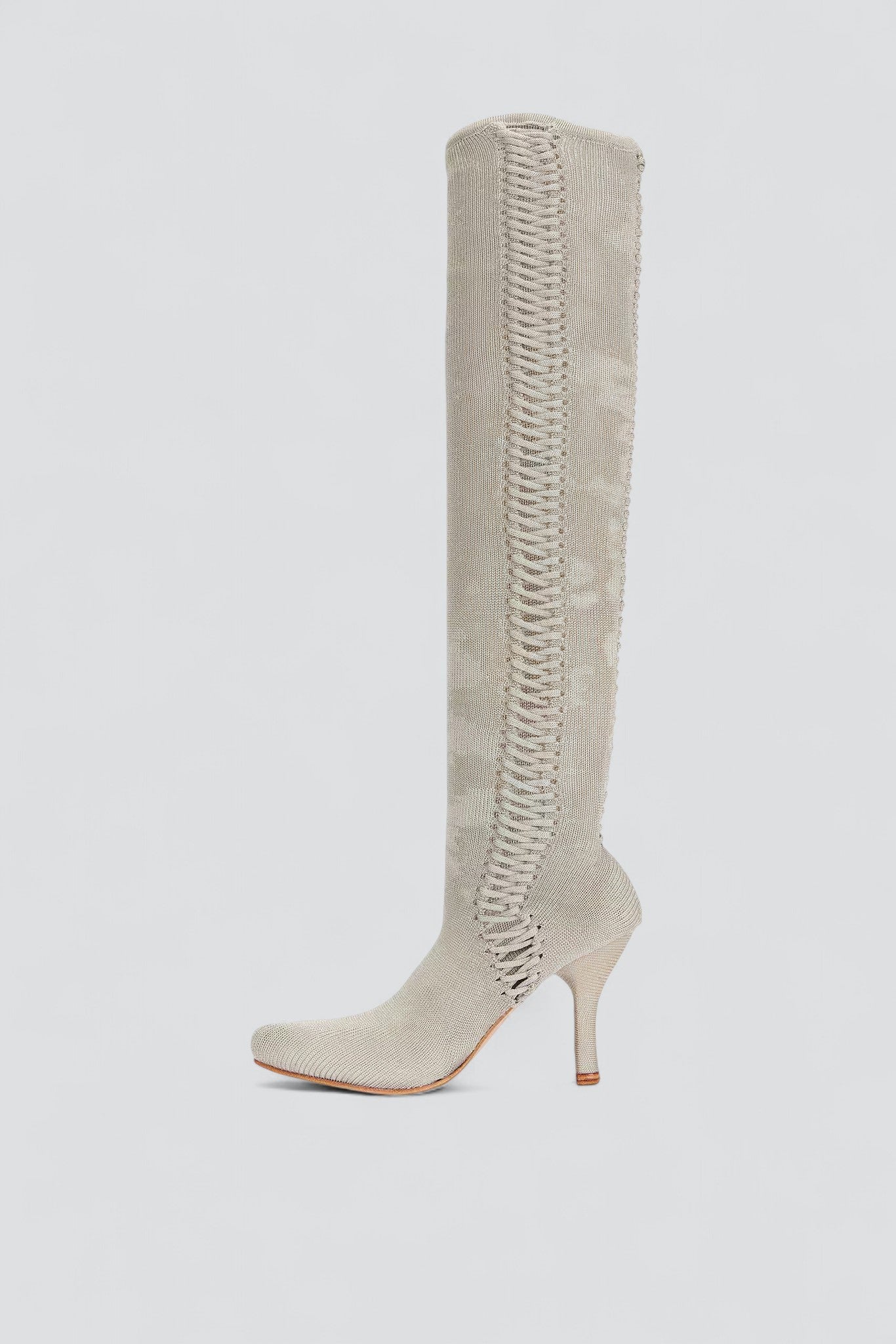 Silver Stitch Side Boots