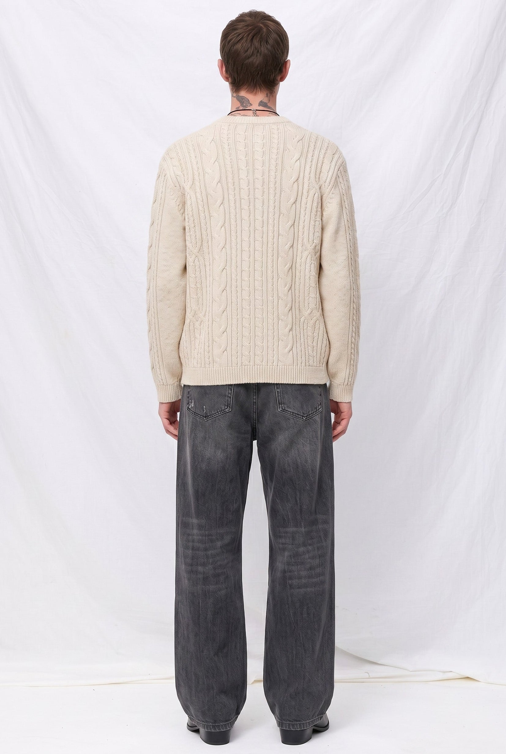 Ivory Braided Claridad Sweater